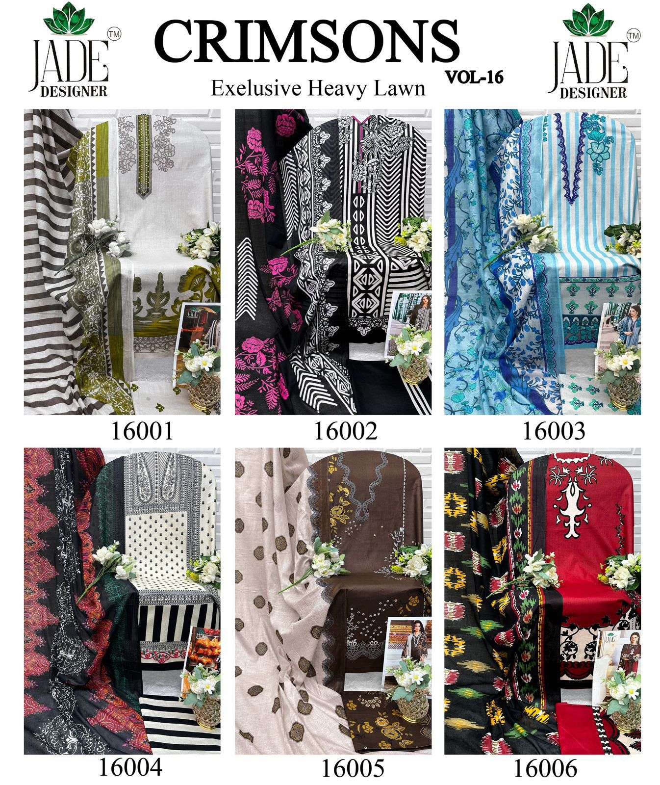JADE CRIMSON EXCLUSIVE HEAVY LAWN COLLECTION VOL 16 