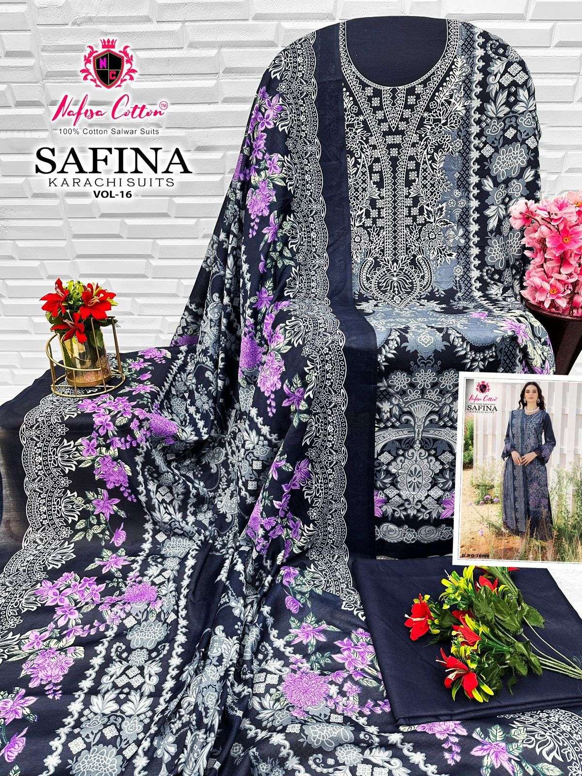 NAFISA COTTON SAFINA KARACHI SUITS VOL 16 