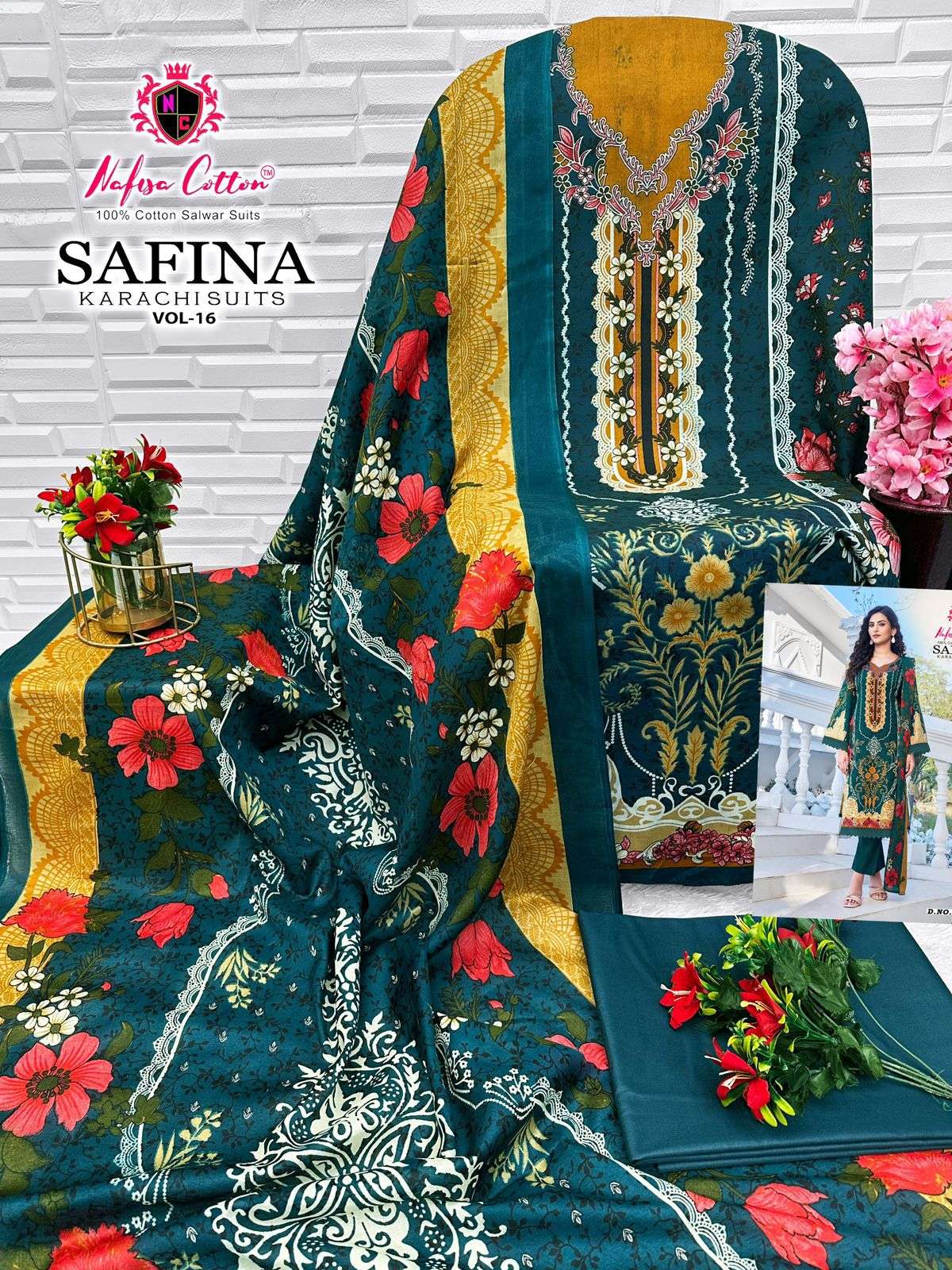 NAFISA COTTON SAFINA KARACHI SUITS VOL 16 