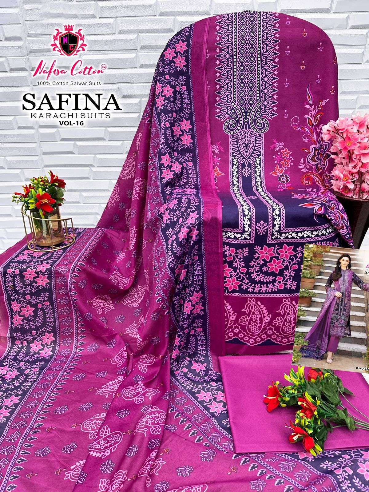 NAFISA COTTON SAFINA KARACHI SUITS VOL 16 