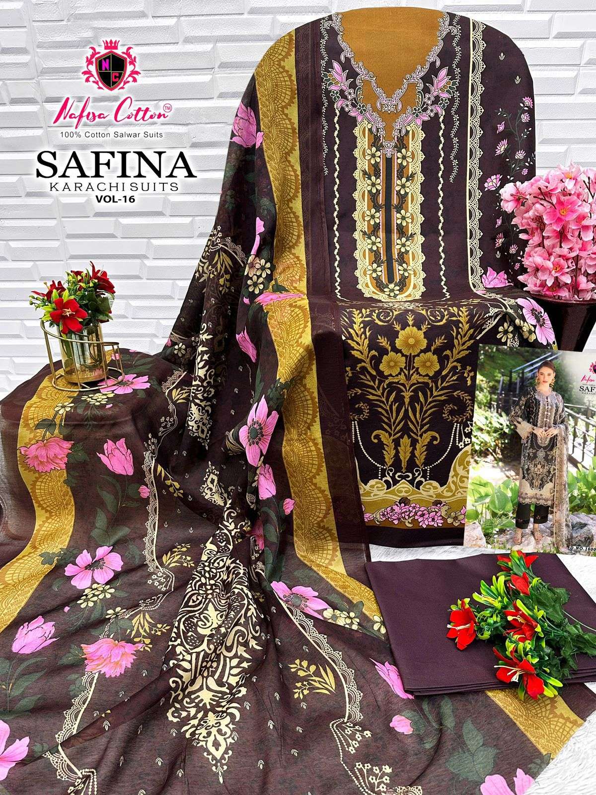 NAFISA COTTON SAFINA KARACHI SUITS VOL 16 