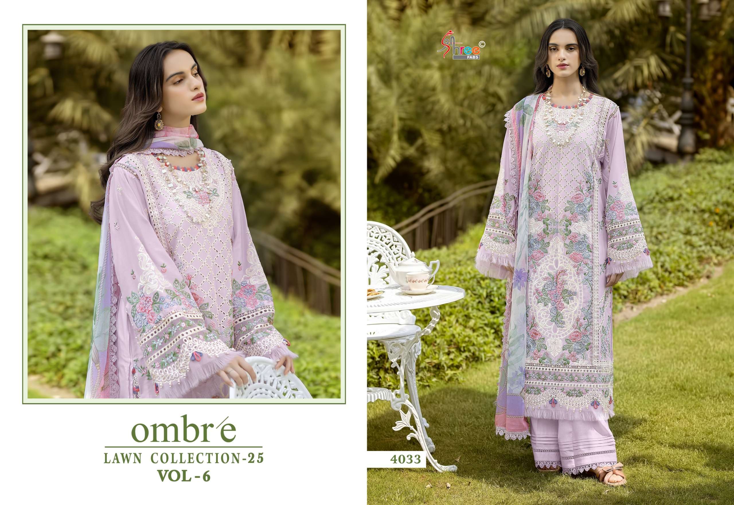 SHREE FABS OMBRE LAWN COLLECTION 25 VOL 6