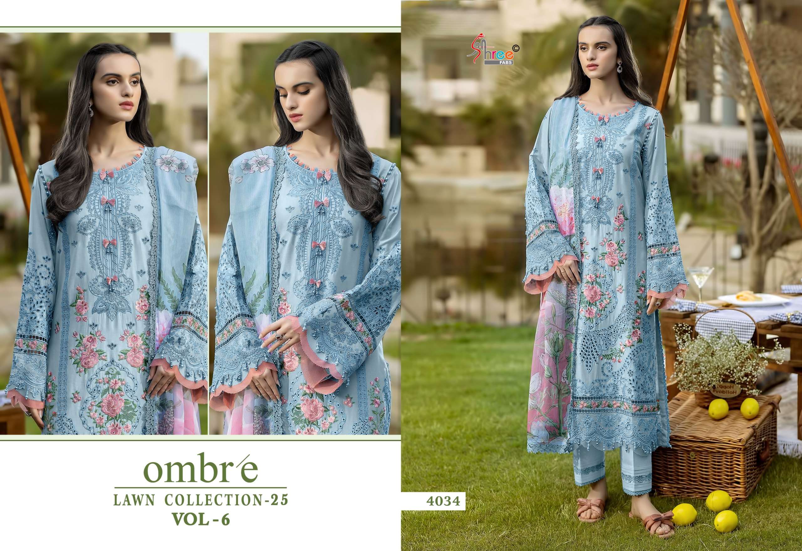 SHREE FABS OMBRE LAWN COLLECTION 25 VOL 6