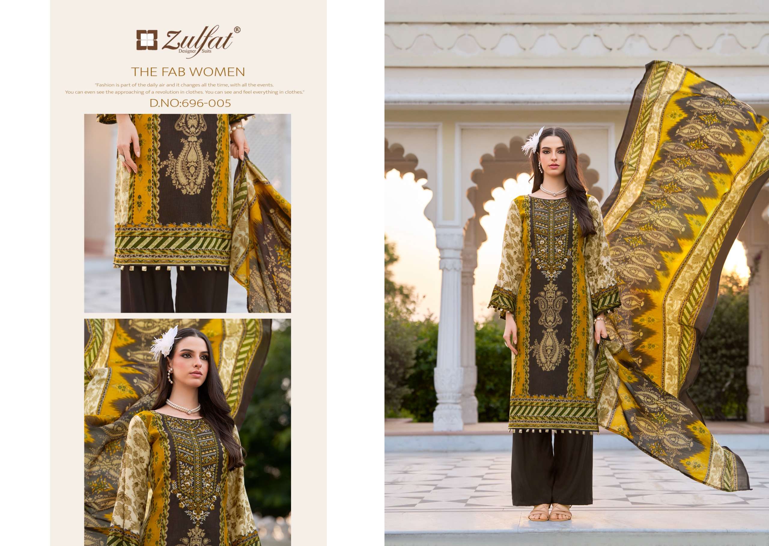 ZULFAT DESIGNER SUITS SANAM RAYON FANCY WORKS LADIES SUIT