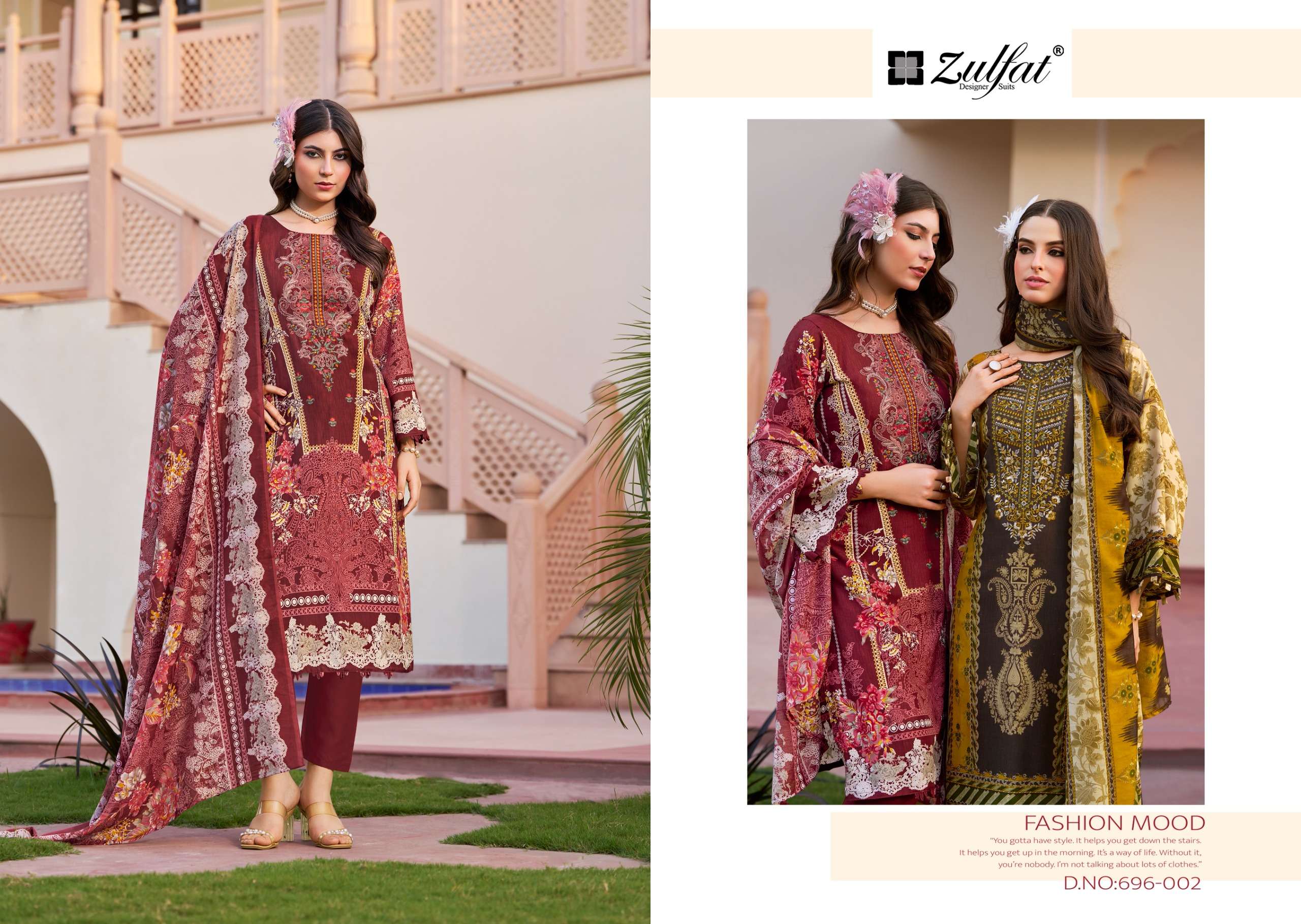 ZULFAT DESIGNER SUITS SANAM RAYON FANCY WORKS LADIES SUIT