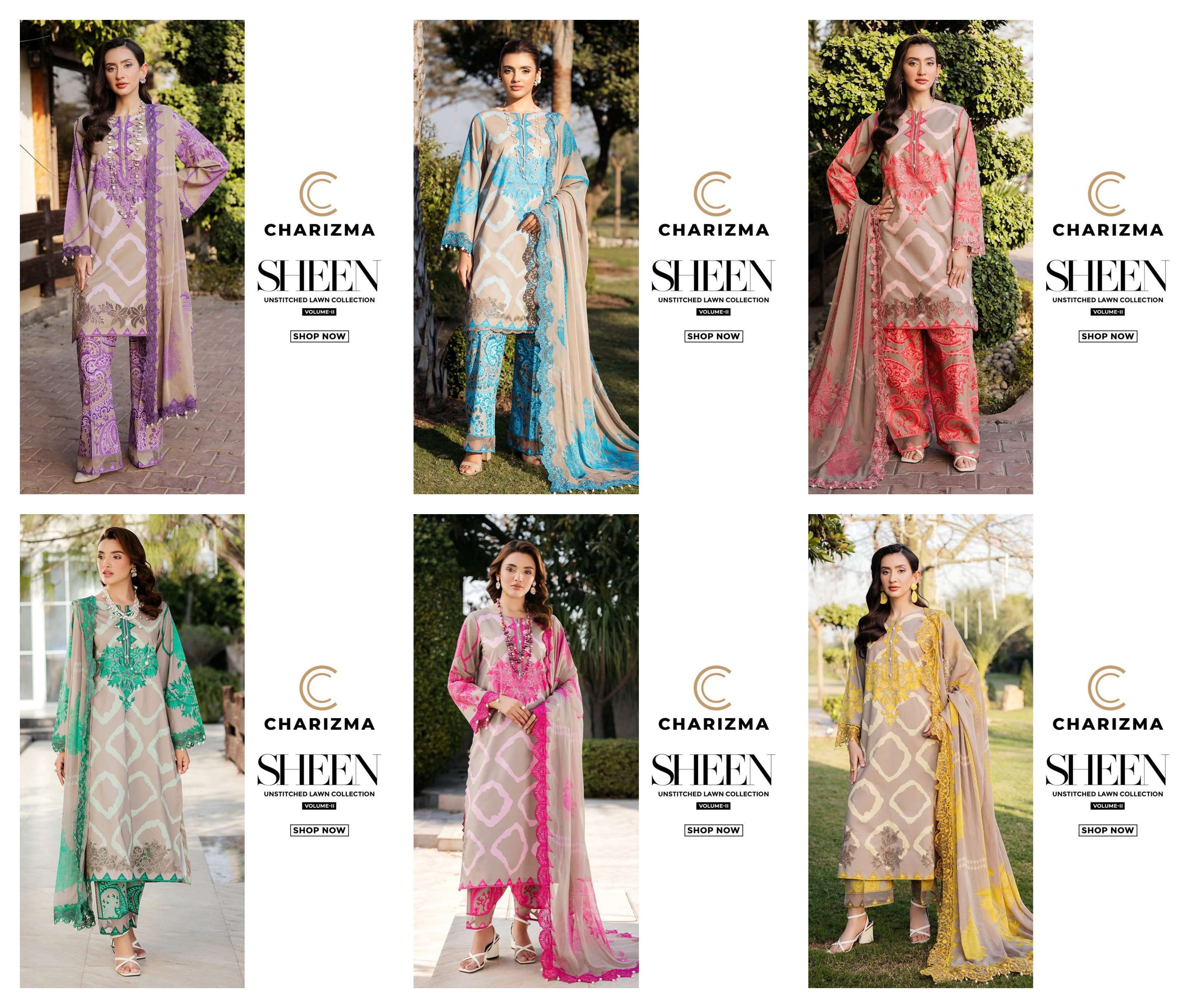 CHARIZMA SHEEN UNSTITCHED LAWN COLLECTION VOL 2