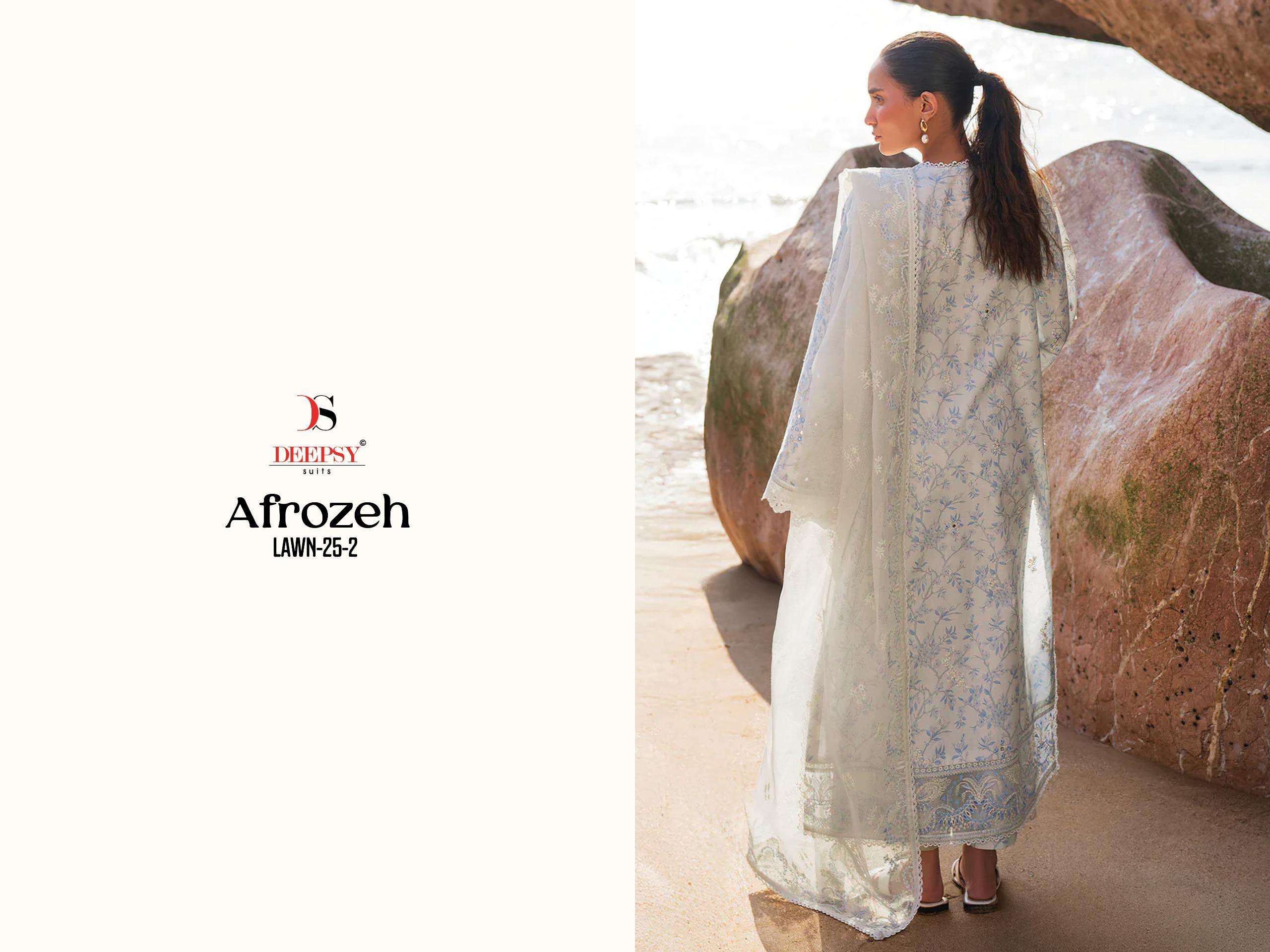 DEEPSY SUITS AFROZEH LAWN 25 VOL 2