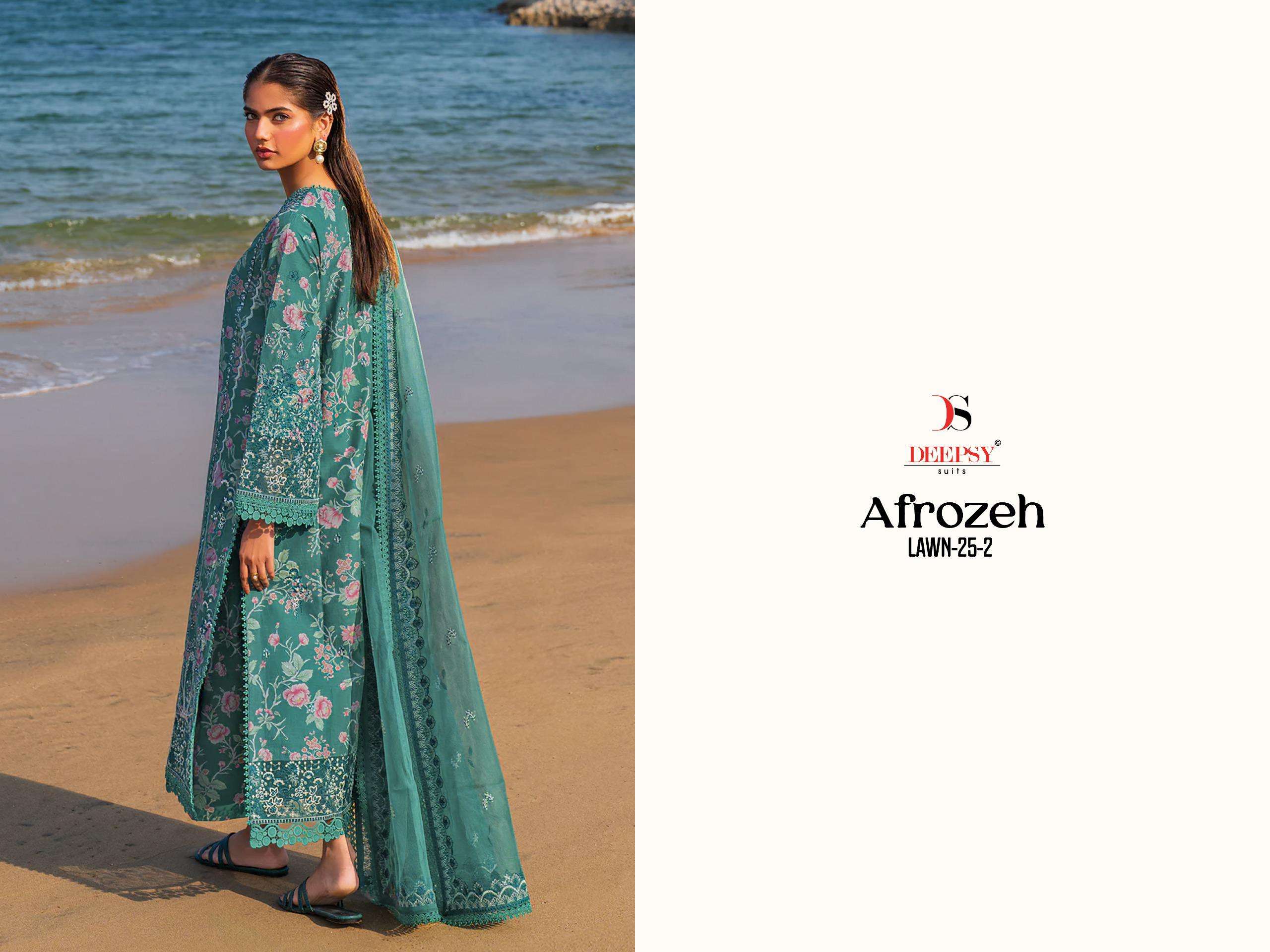 DEEPSY SUITS AFROZEH LAWN 25 VOL 2