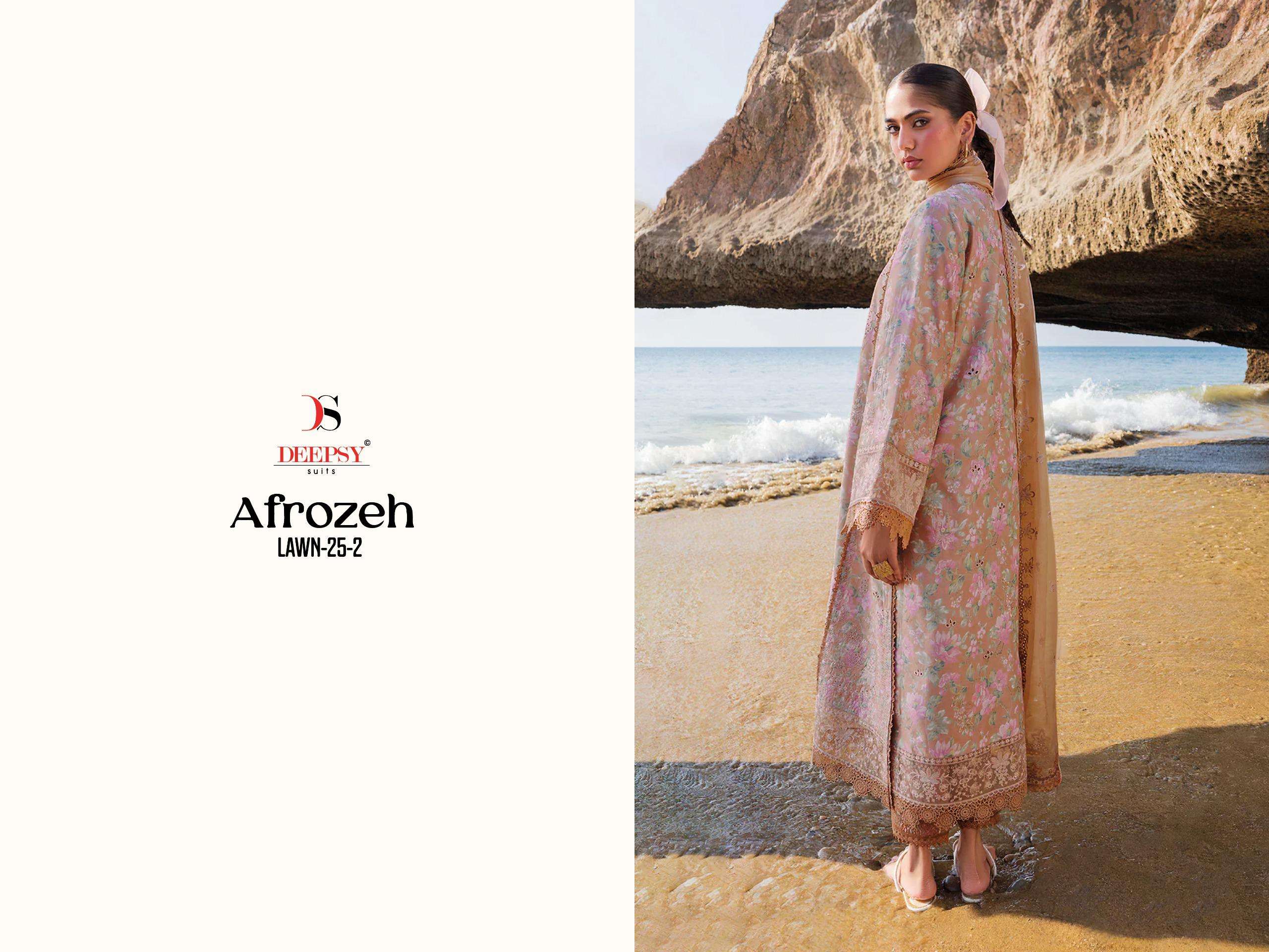 DEEPSY SUITS AFROZEH LAWN 25 VOL 2