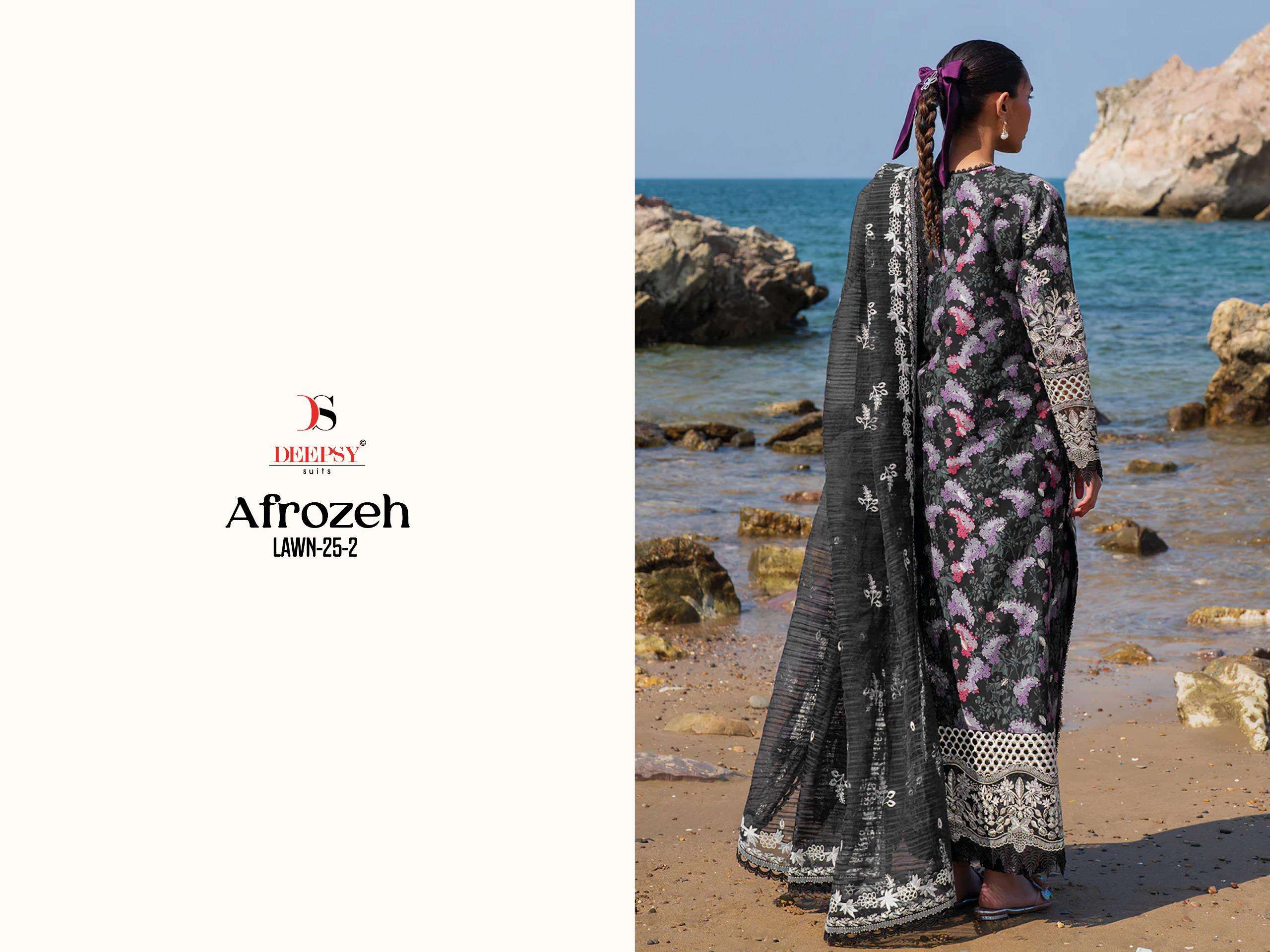 DEEPSY SUITS AFROZEH LAWN 25 VOL 2