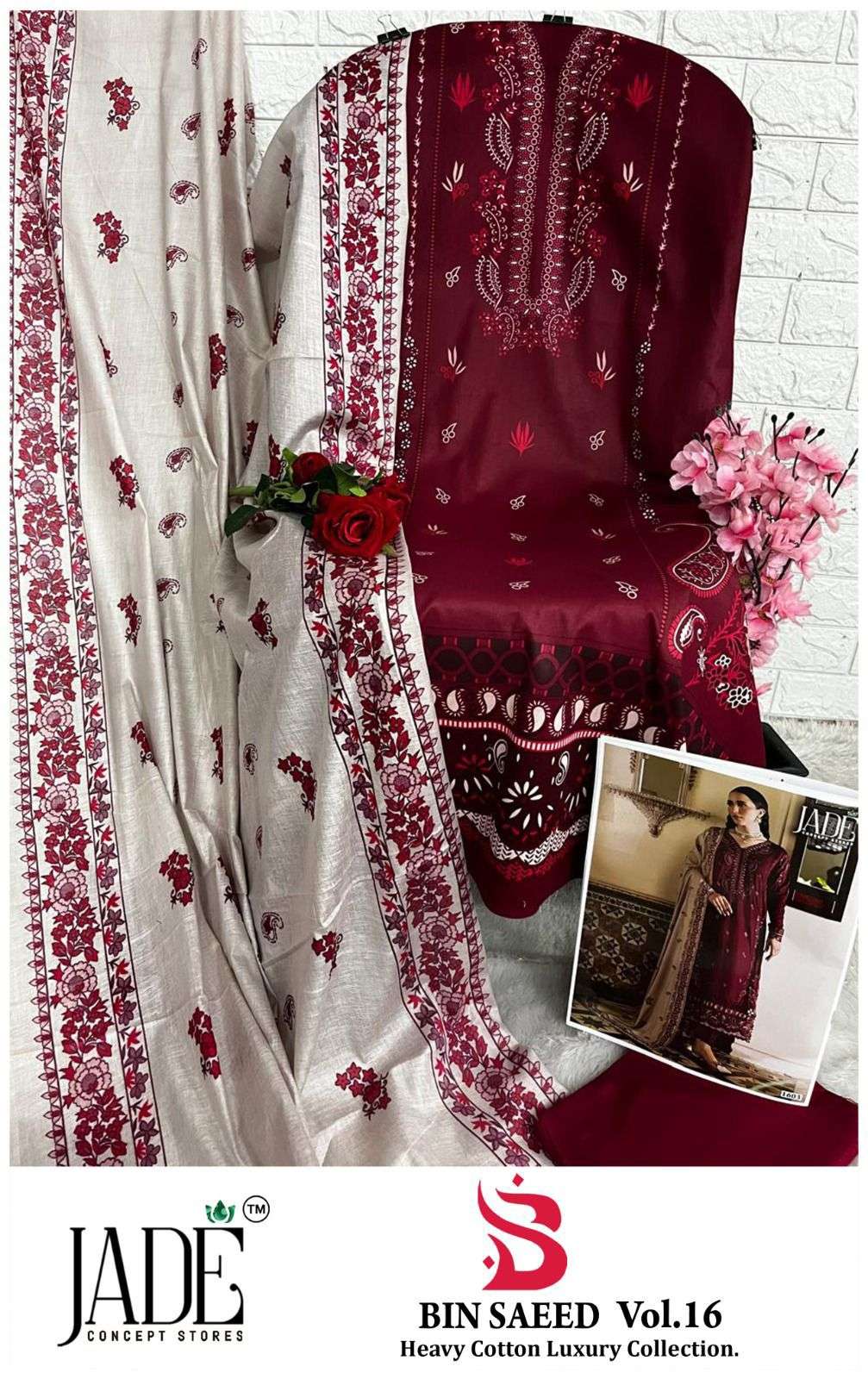 JADE BIN SAEED HEAVY COTTON LUXURY COLLECTION VOL 16 