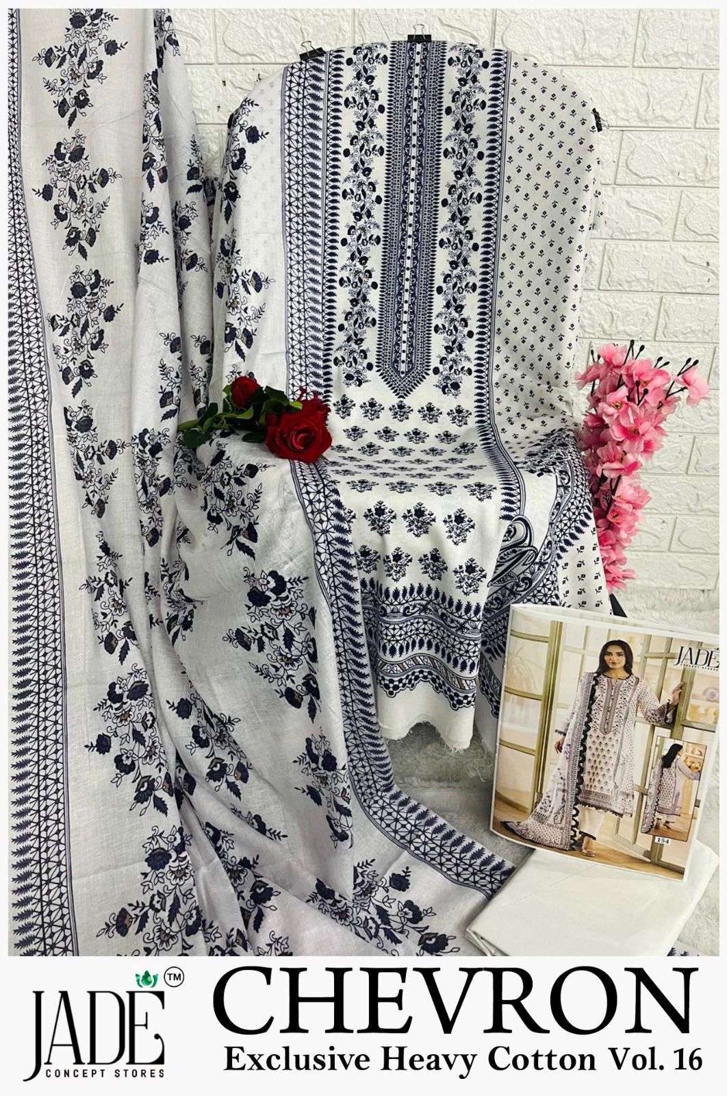 JADE CHEVRON EXCLUSIVE HEAVY COTTON VOL 16 DIGITAL PRINT COTTON SUIT