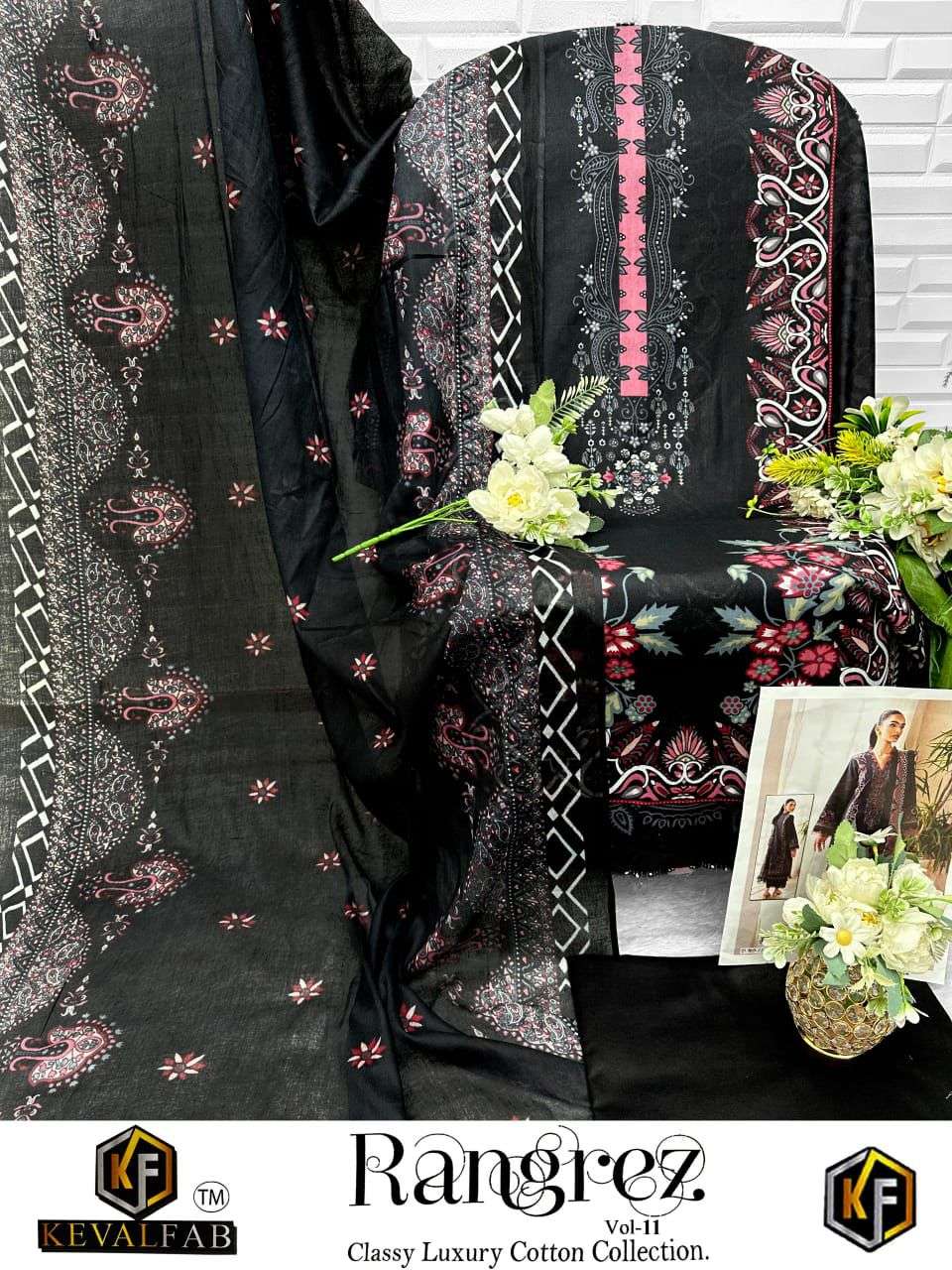 KEVAL FAB RANGREZ VOL 11 COTTON DIGITAL PRINTS SALWAR SUIT