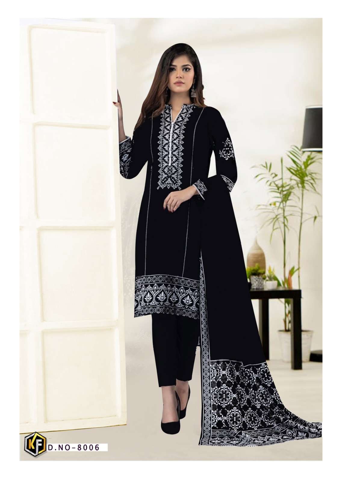 KEVAL FAB ROHA BLACK & WHITE VOL 8 READY MADE COLLECTION 
