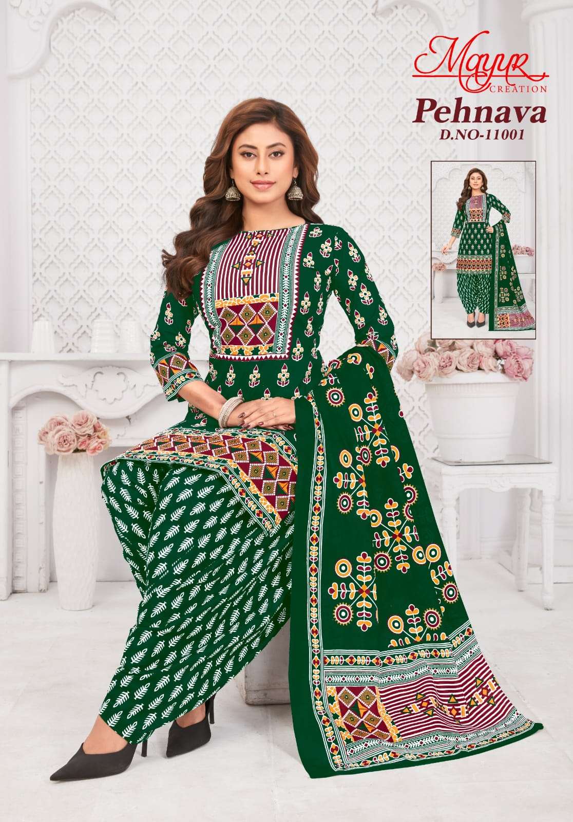 MAYUR CREATION PEHNAVA VOL 11 COTTON PRINTED PATIYALA DRESS 1