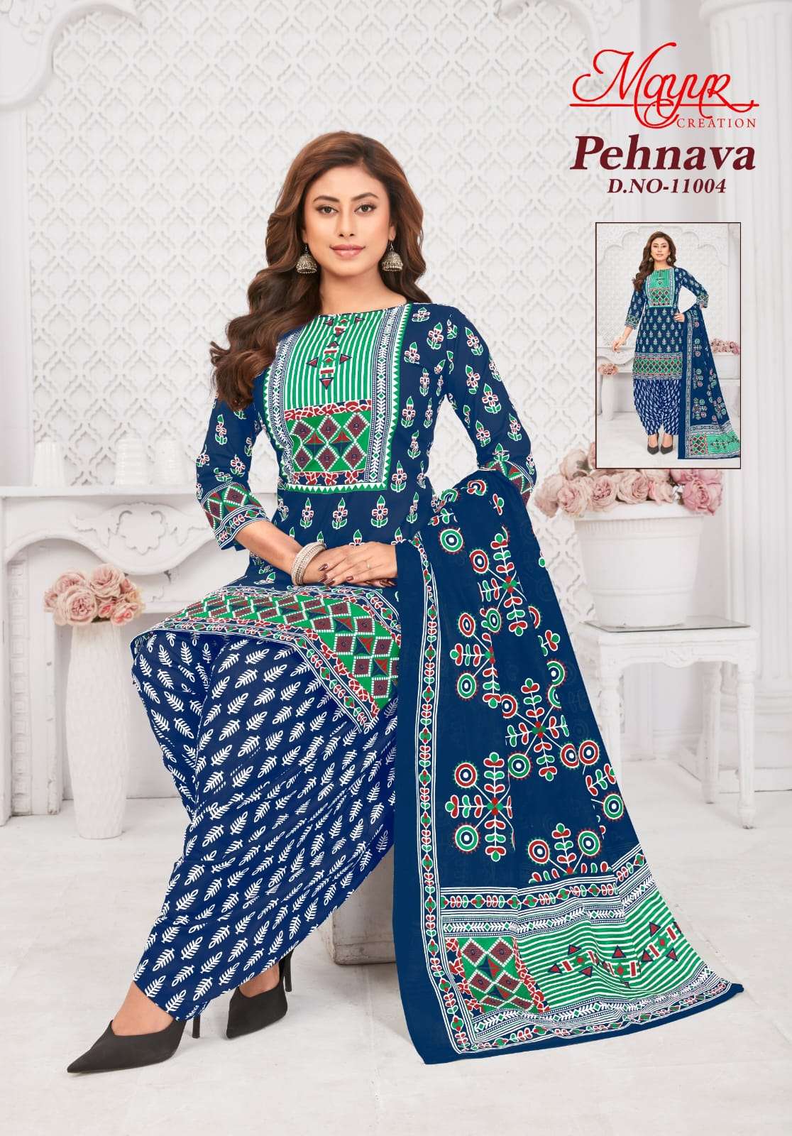 MAYUR CREATION PEHNAVA VOL 11 COTTON PRINTED PATIYALA DRESS 1