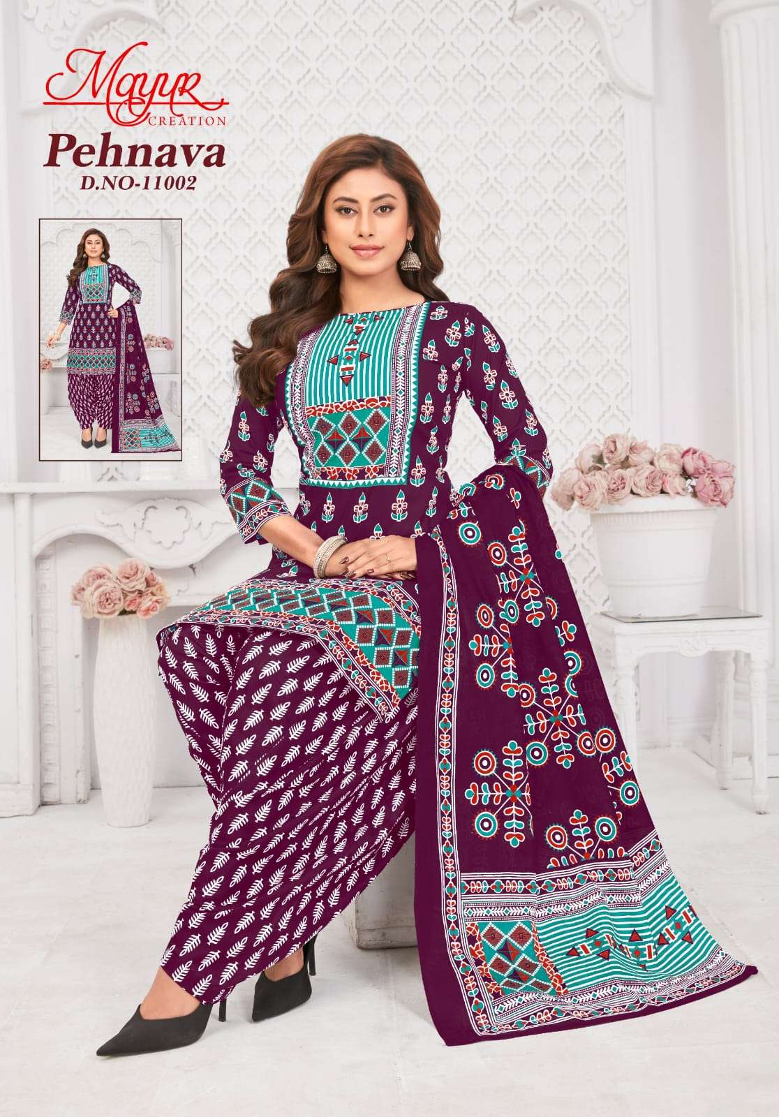 MAYUR CREATION PEHNAVA VOL 11 COTTON PRINTED PATIYALA DRESS 1