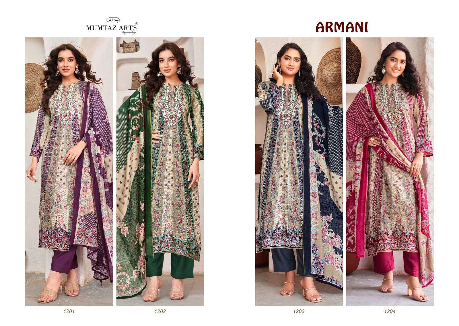 MUMTAZ ARTS 4 PC COMBO SUIT COLLECTION