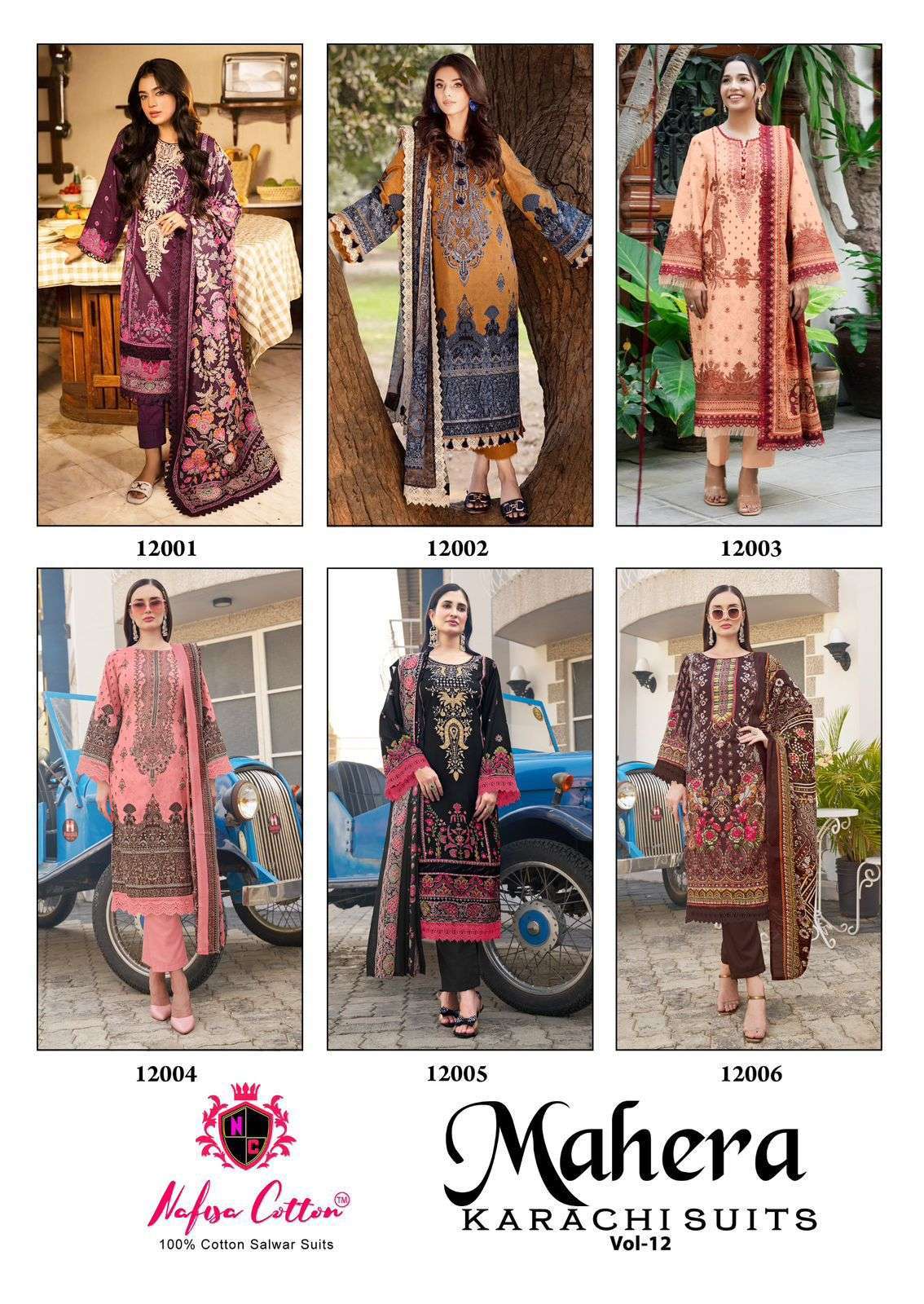 NAFISA COTTON MAHERA KARACHI SUITS VOL 12