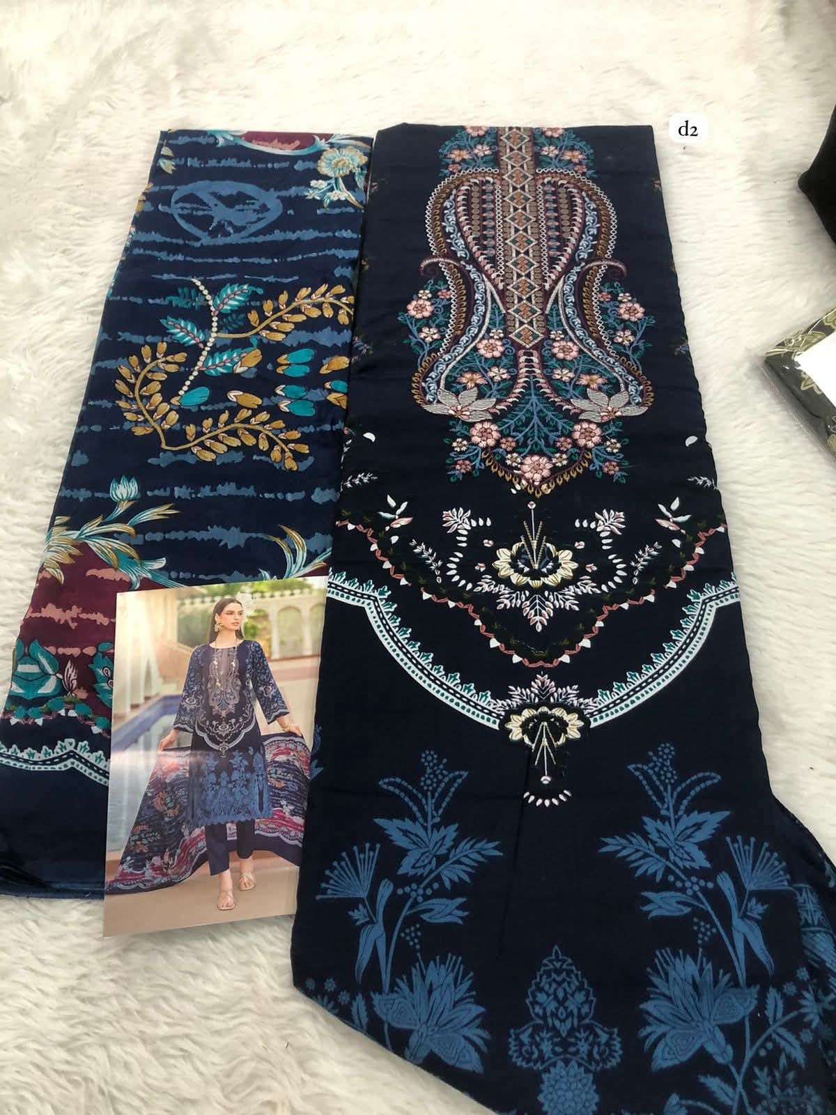 ROMANI AARZU VOL 23 COTTON DIGITAL PRINTS WITH WORKS SUIT