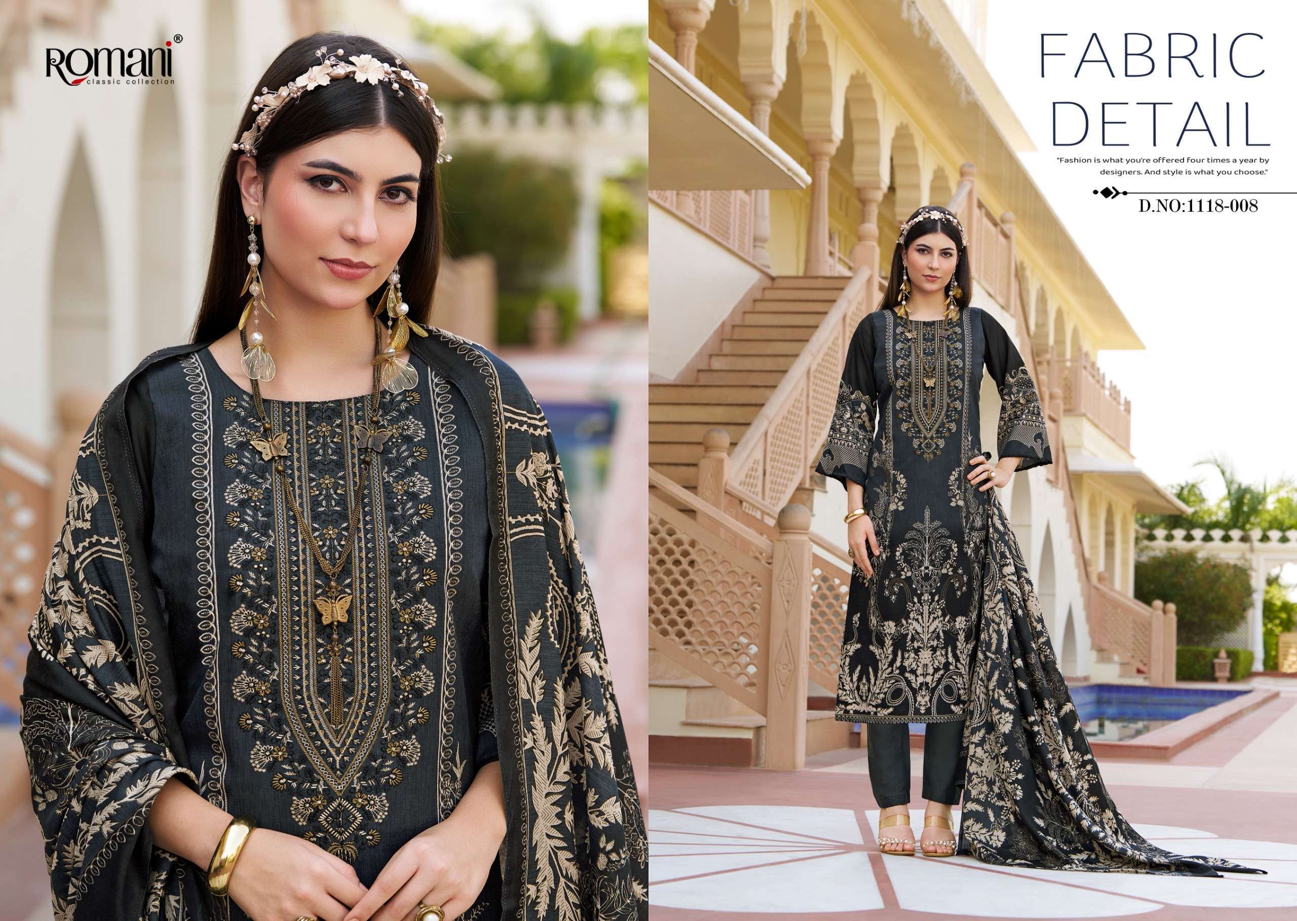 ROMANI AARZU VOL 23 COTTON DIGITAL PRINTS WITH WORKS SUIT