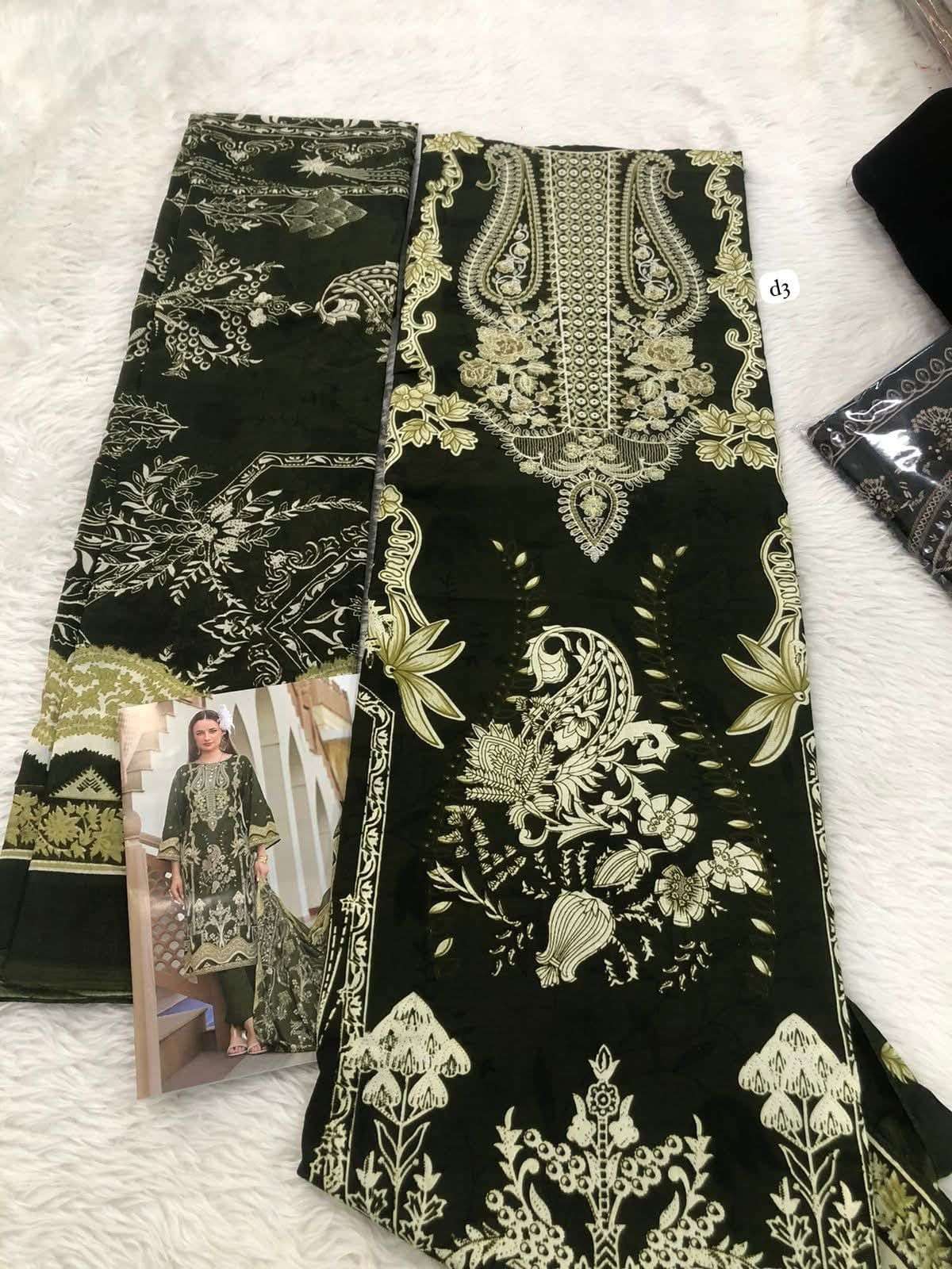 ROMANI AARZU VOL 23 COTTON DIGITAL PRINTS WITH WORKS SUIT