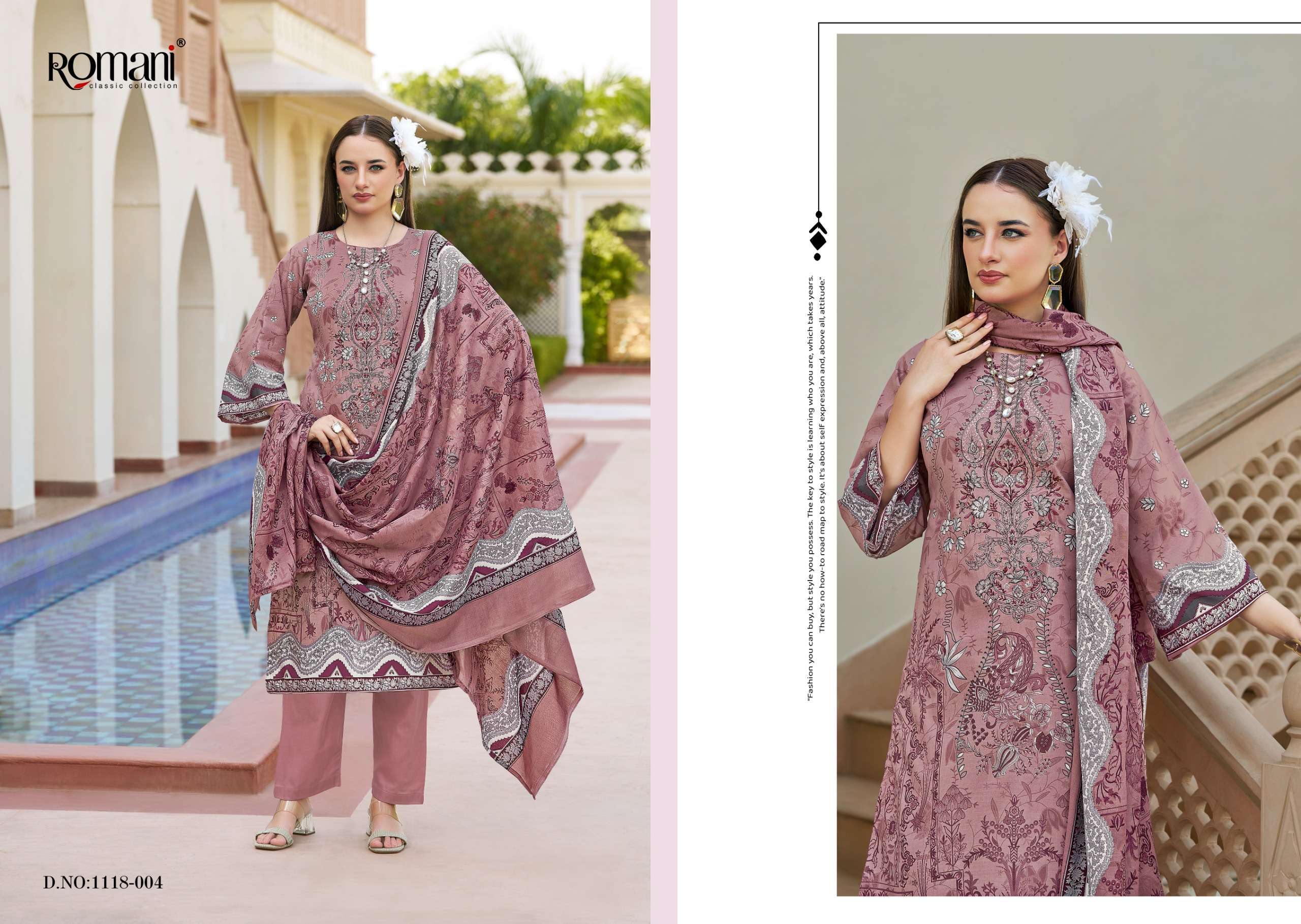ROMANI AARZU VOL 23 COTTON DIGITAL PRINTS WITH WORKS SUIT