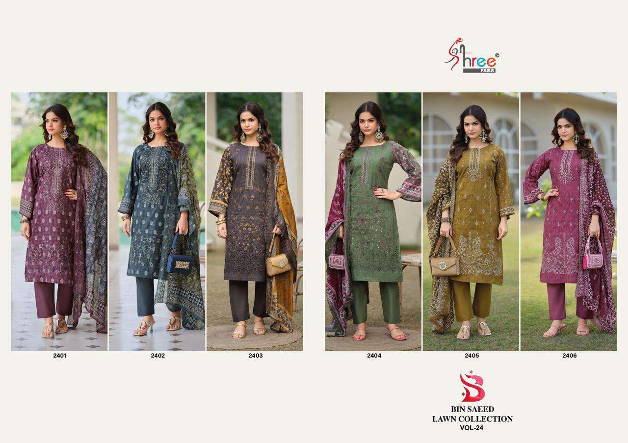 SHREE FABS BIN SAEED LAWN COLLECTION VOL 24 