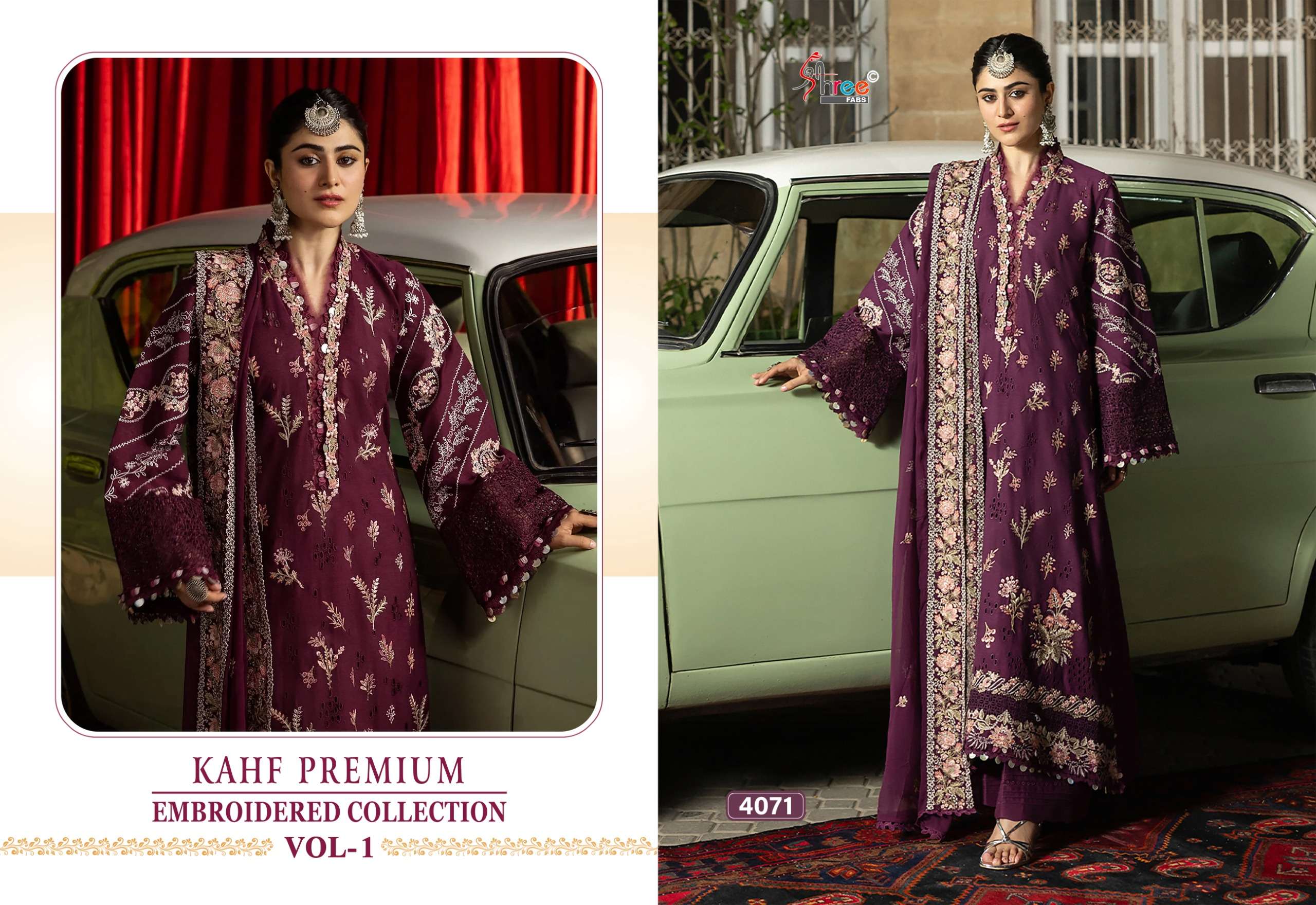 SHREE FABS KAHF PREMIUM EMBROIDERED COLLECTION VOL 1