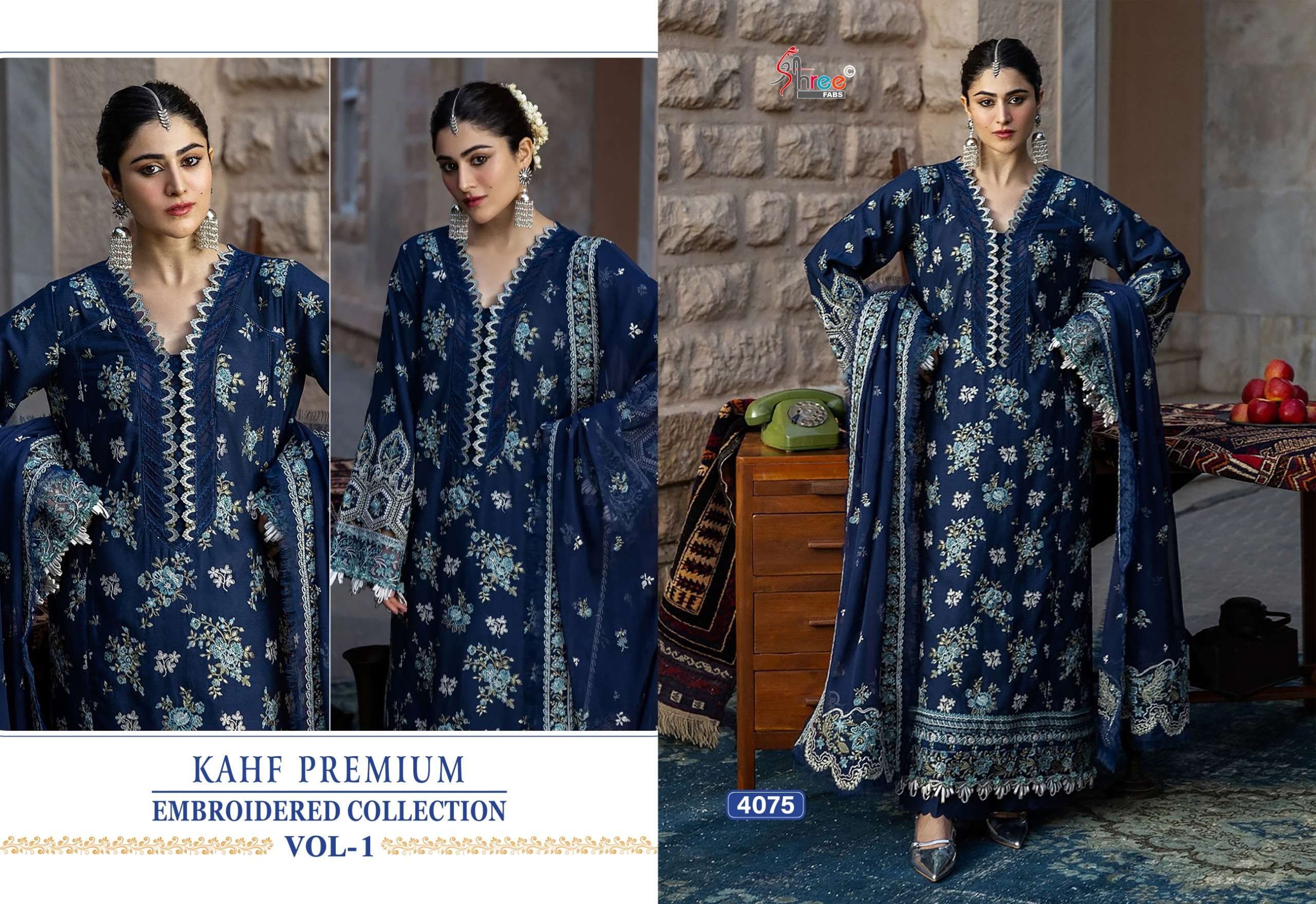 SHREE FABS KAHF PREMIUM EMBROIDERED COLLECTION VOL 1