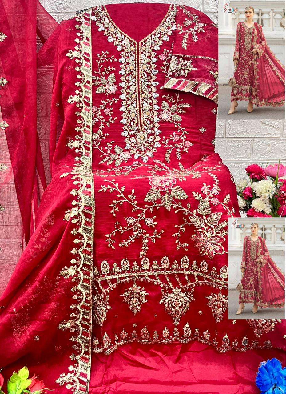 SHREE FABS SF 5504 IJKL CHIFFON HEAVY EMBROIDERED PAKISTANI SUIT