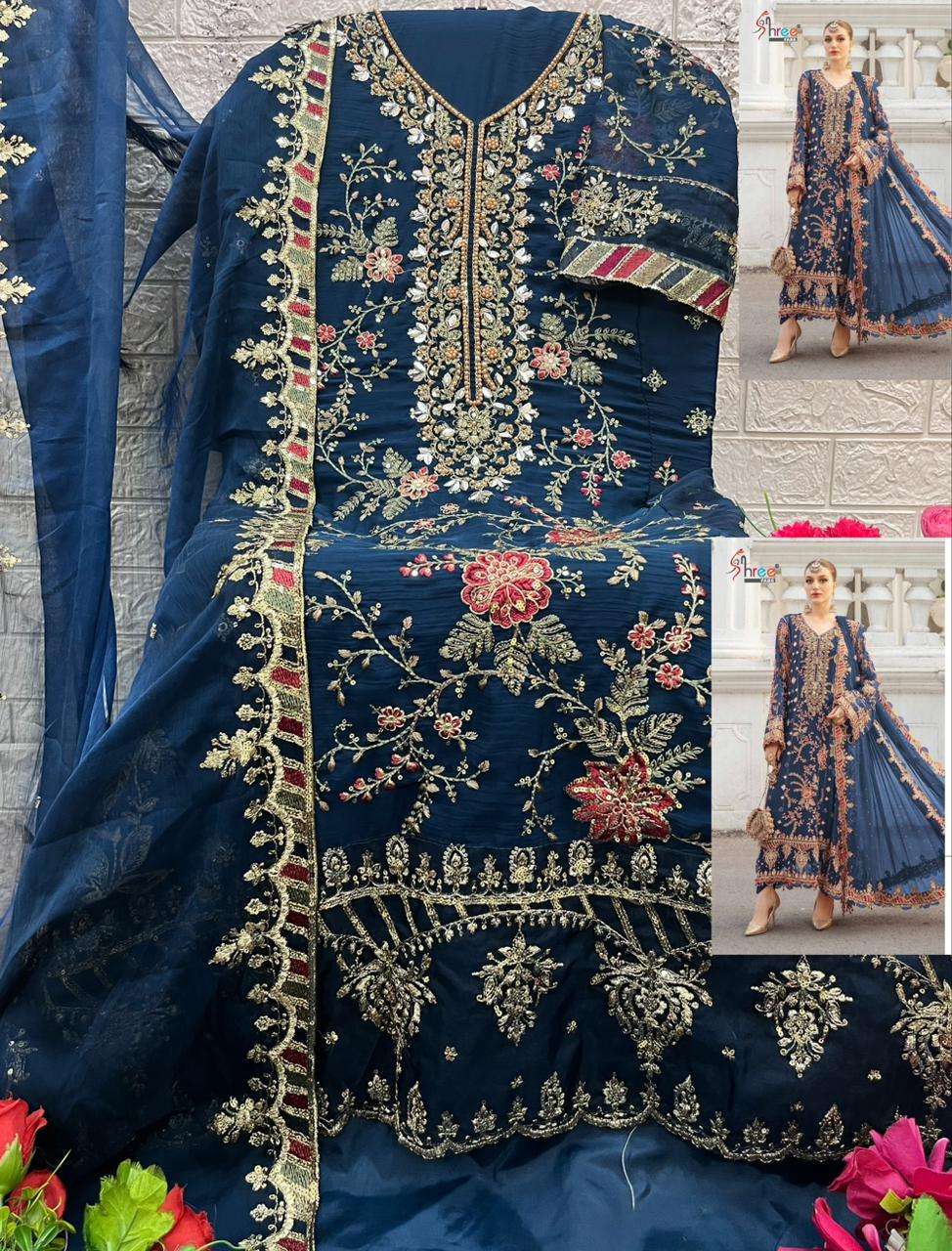 SHREE FABS SF 5504 IJKL CHIFFON HEAVY EMBROIDERED PAKISTANI SUIT