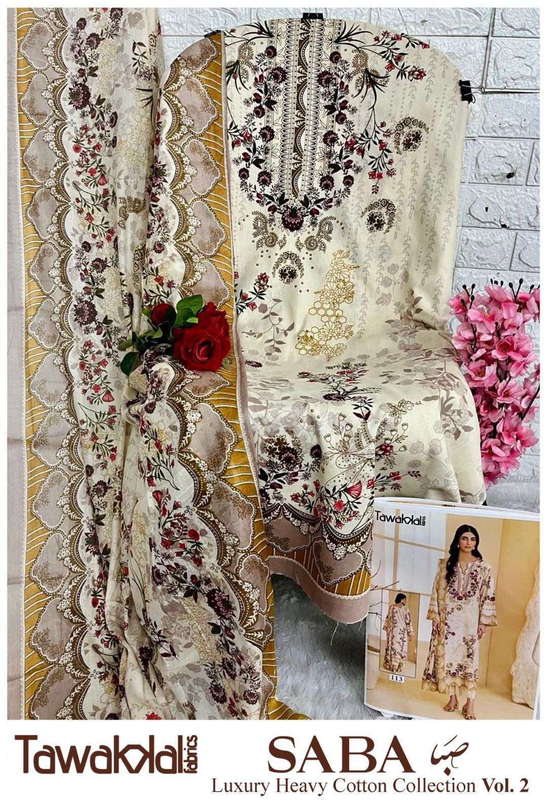 TAWAKKAL FABRICS SABA LUXURY HEAVY COTTON COLLECTION VOL 2