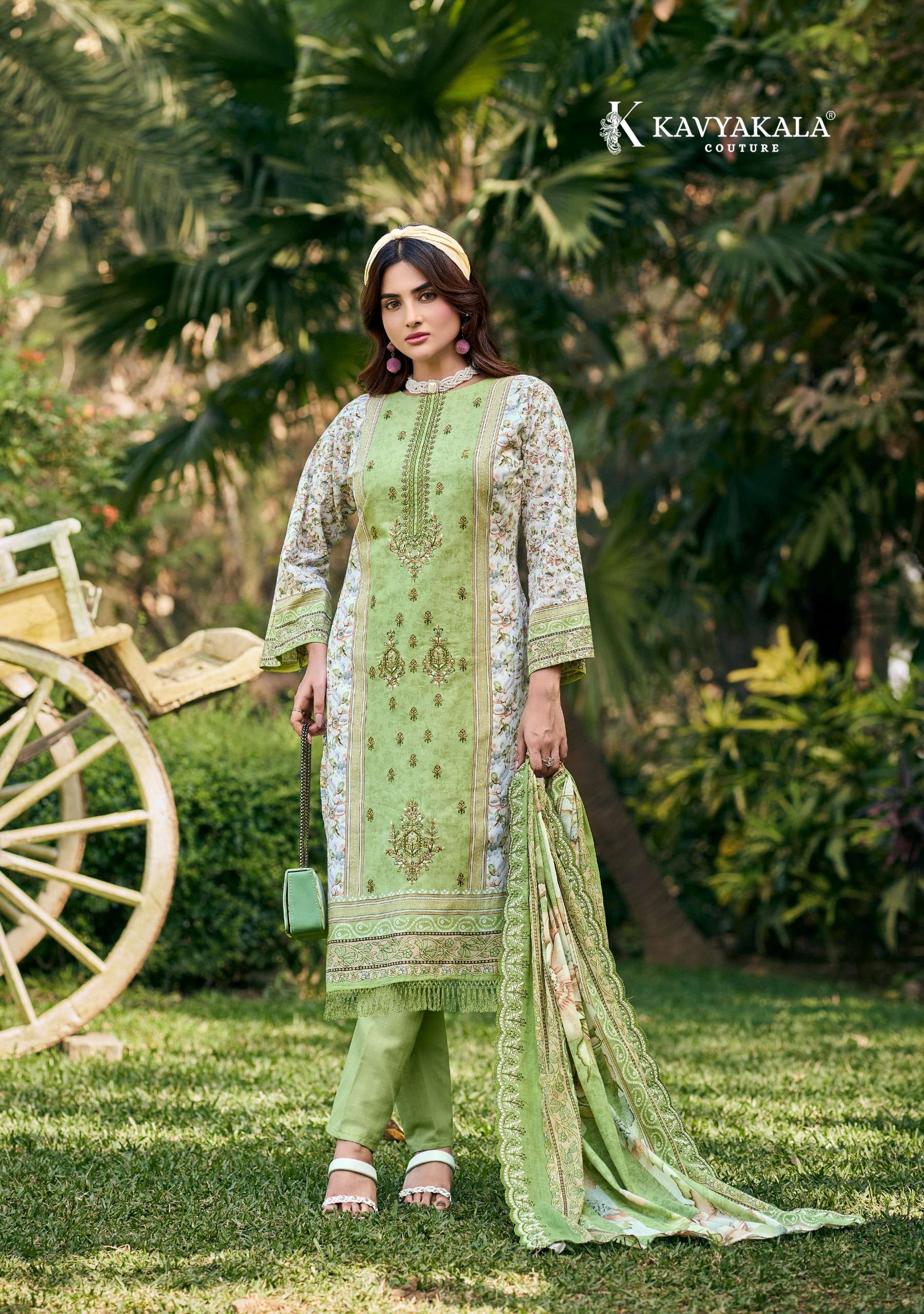 ‎‎ KAVYA‎‎ KALA COUTURE ANARKALI VOL 18 LAWN COTTON DIGITAL PRINT WITH WORK SUIT