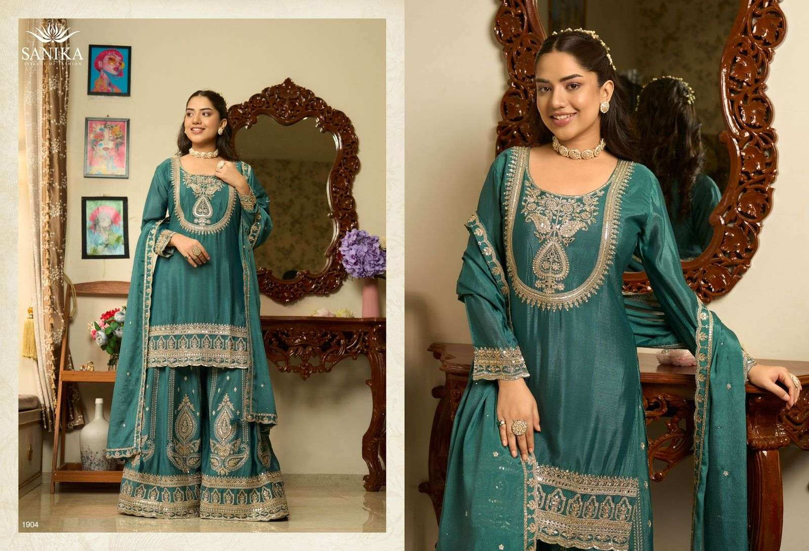 ️SANIKA FASHION ANMOL HEAVY ELEGANT DESIGNER WEDDING WEAR SUIT