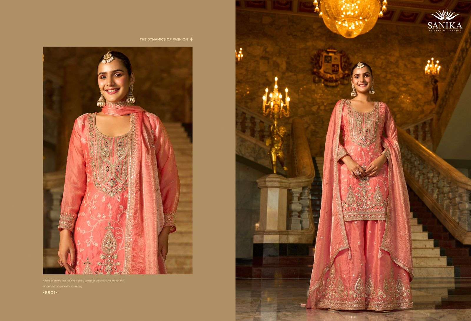 ️SANIKA FASHION IKATRA SILK HEAVY EMBROIDERD DESIGNER WEDDING WEAR LADIES SUIT