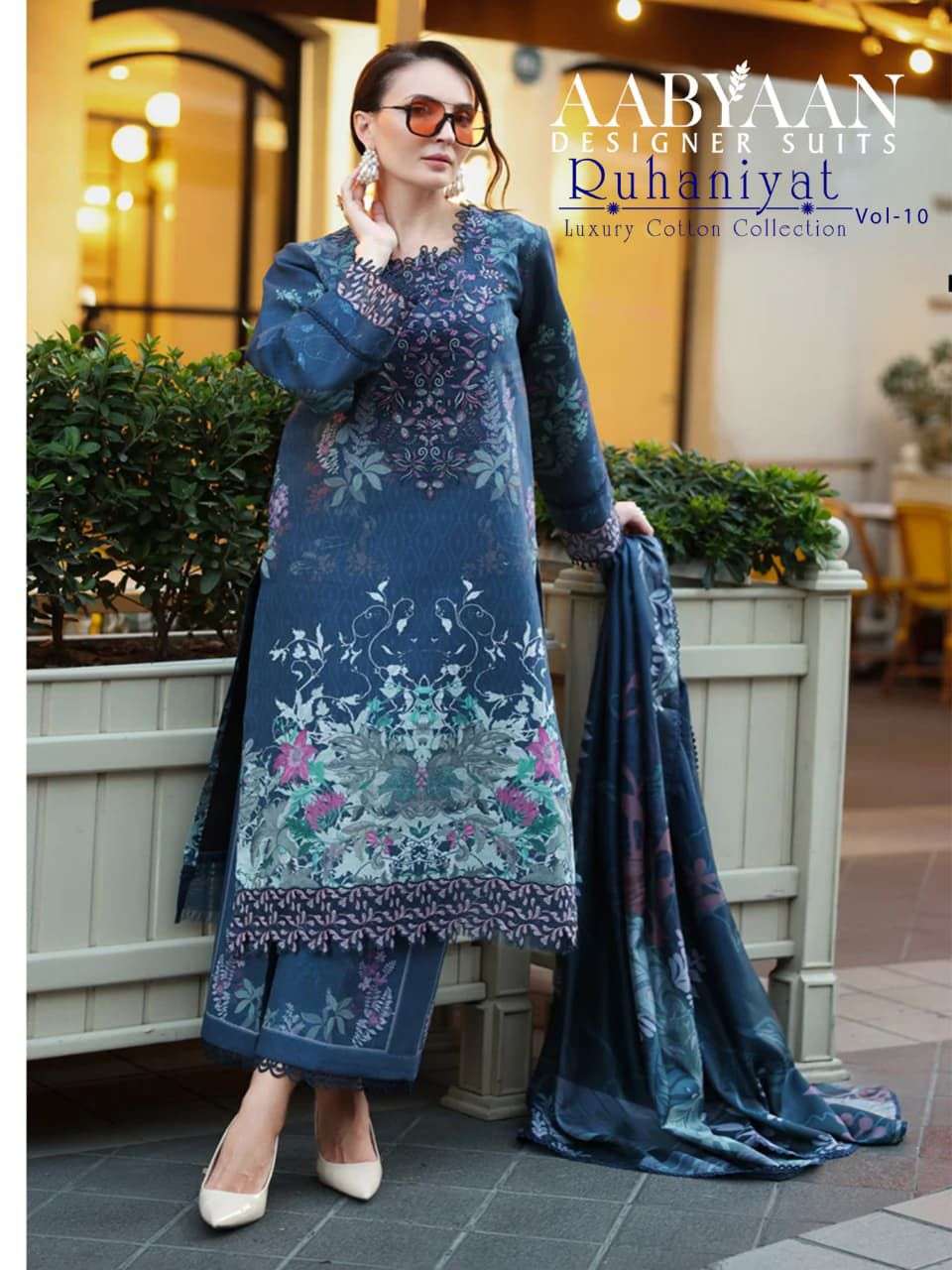 AABYAAN DESIGNER SUIT RUHANIYAT VOL 10 COTTON DIGITAL KARACHI STYLE PRINT SALWAR SUIT