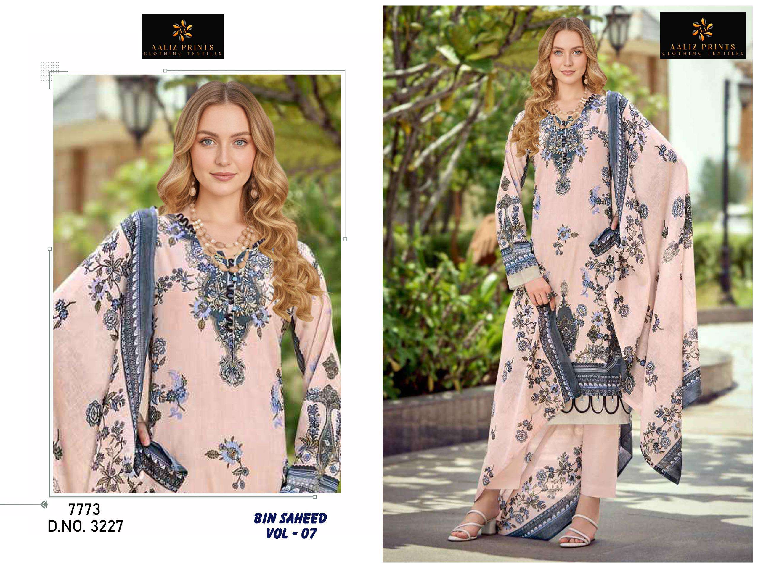 AALIZ PRINTS BIN SAHEED VOL 6 COTTON DIGITAL PRINTS SALWAR SUIT