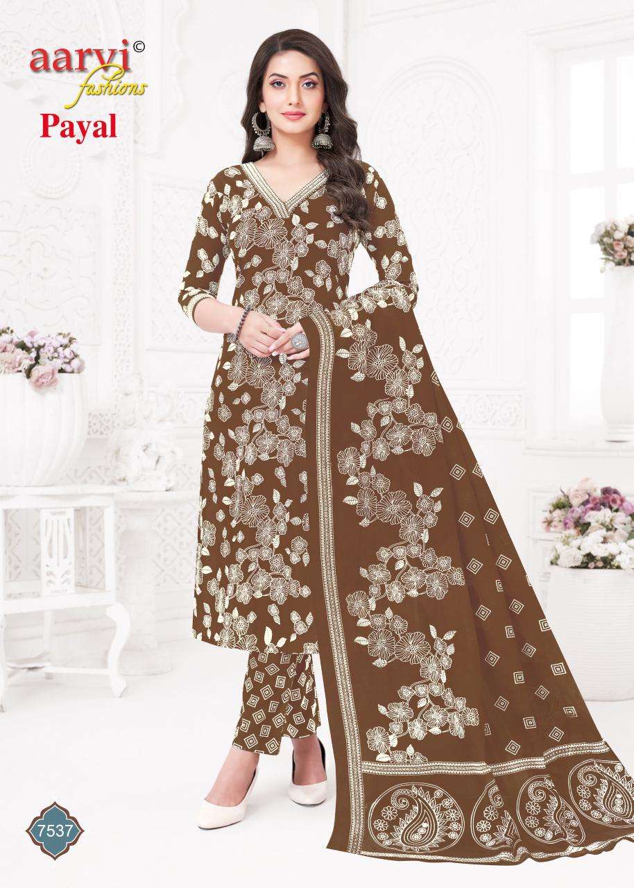 AARVI FASHION PAYAL VOL 1 COTTON PRINTED LADIES READY MADE SUIT