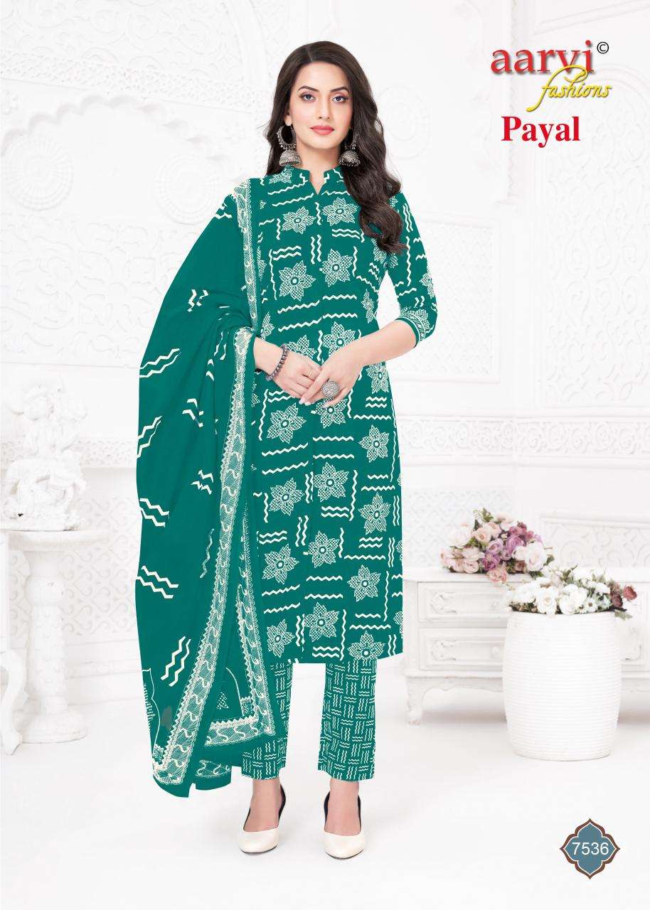 AARVI FASHION PAYAL VOL 1 COTTON PRINTED LADIES READY MADE SUIT