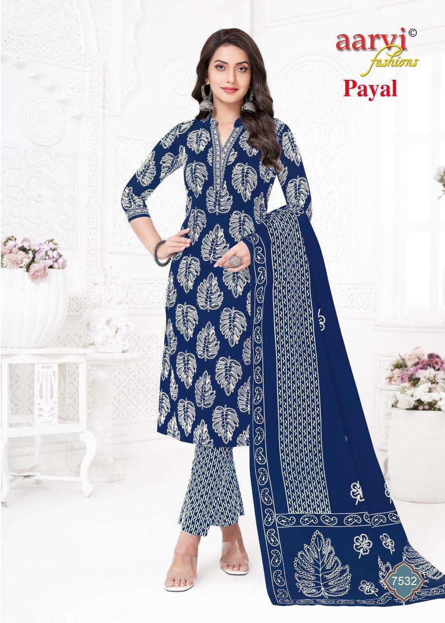 AARVI FASHION PAYAL VOL 1 COTTON PRINTED LADIES READY MADE SUIT