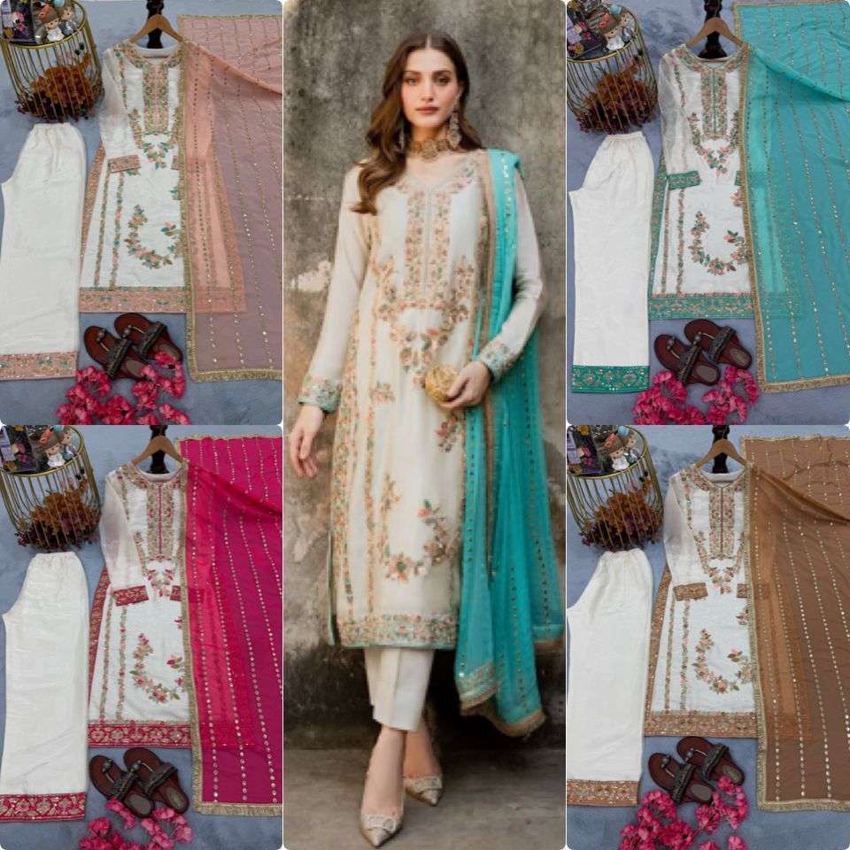 AD 220 SILK BEAUTIFUL DESIGNER LOOK PARTY LADIES SUIT