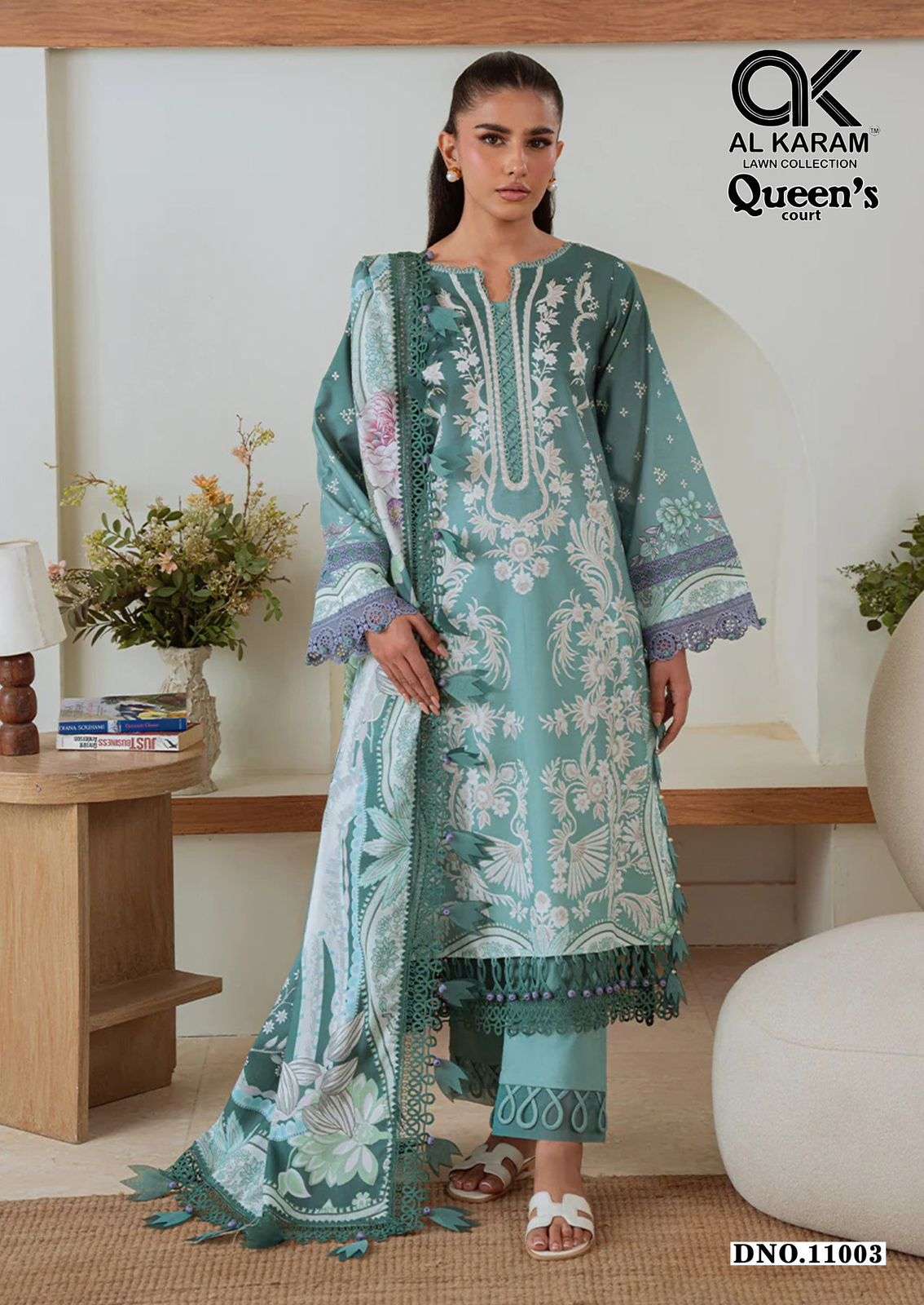 AL KARAM QUEENS COURT VOL 11 COTTON DIGITAL PRINTS UNSTITCH SALWAR KAMEEZ