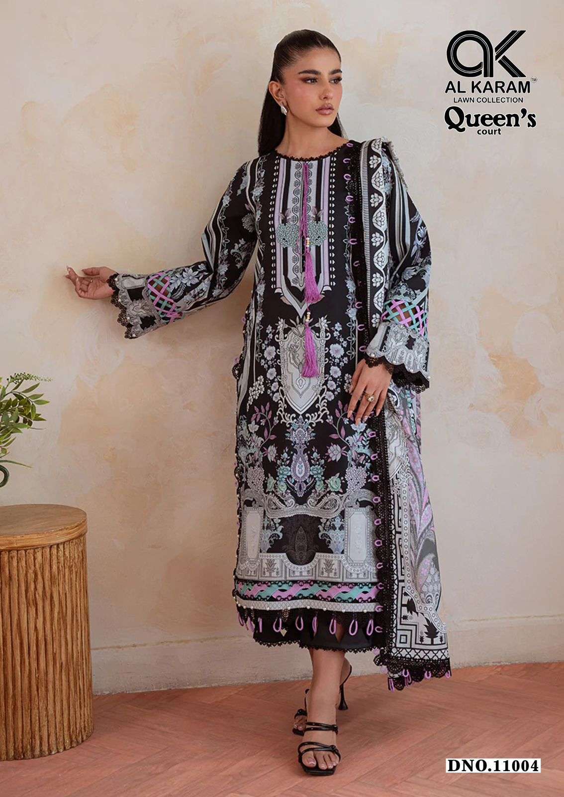 AL KARAM QUEENS COURT VOL 11 COTTON DIGITAL PRINTS UNSTITCH SALWAR KAMEEZ