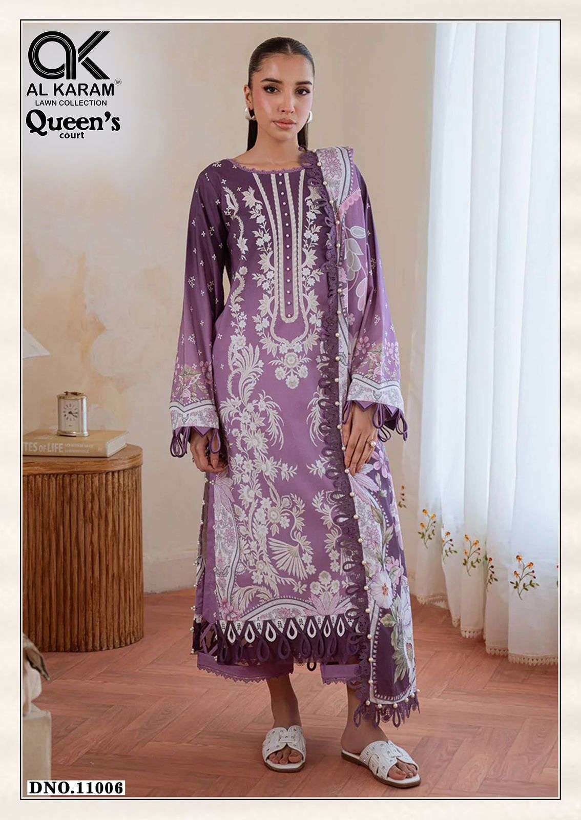 AL KARAM QUEENS COURT VOL 11 COTTON DIGITAL PRINTS UNSTITCH SALWAR KAMEEZ