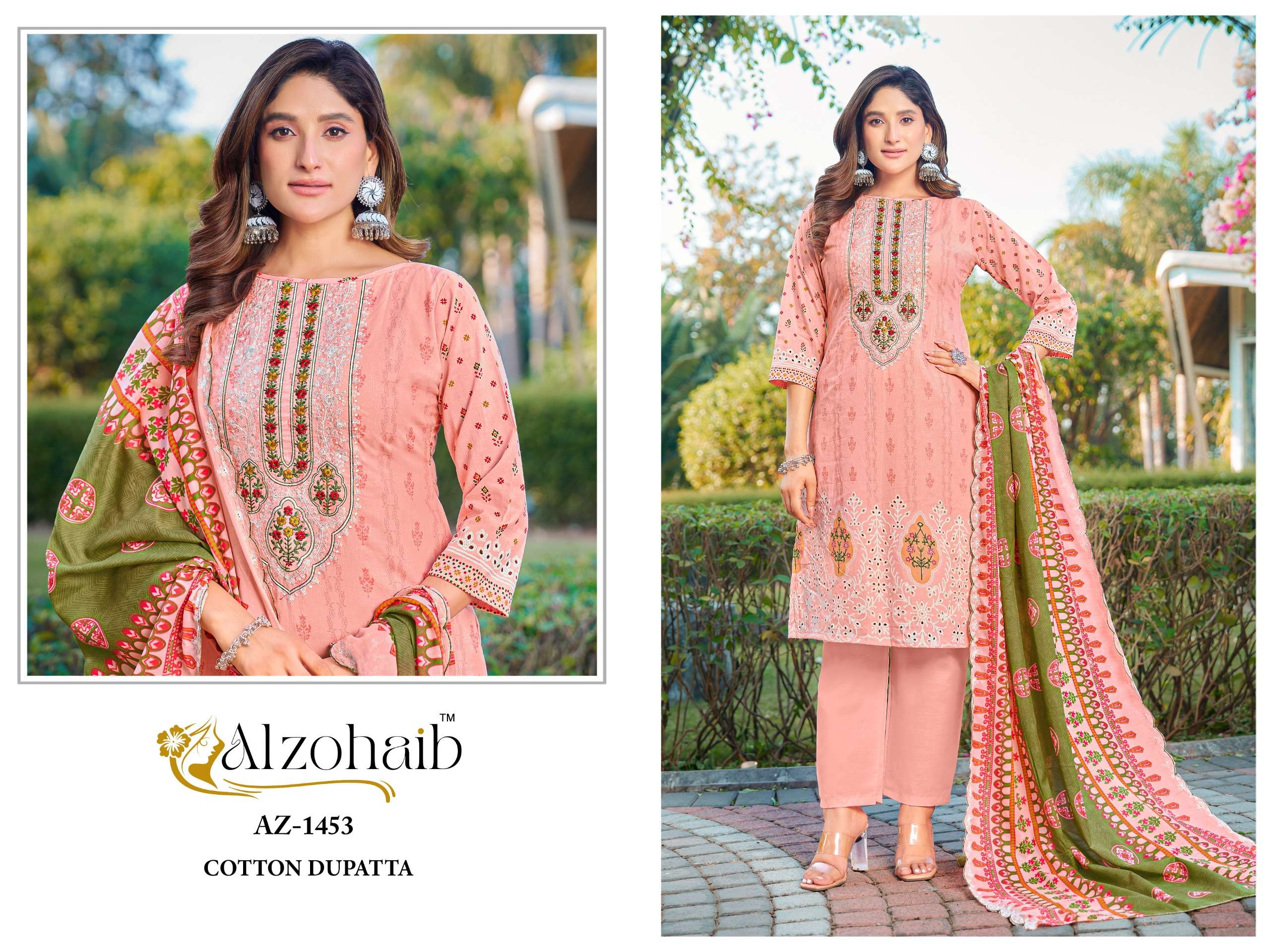 AL ZOHAIB AALIYA VOL 1 COTTON EMBROIDERY WORK SUIT