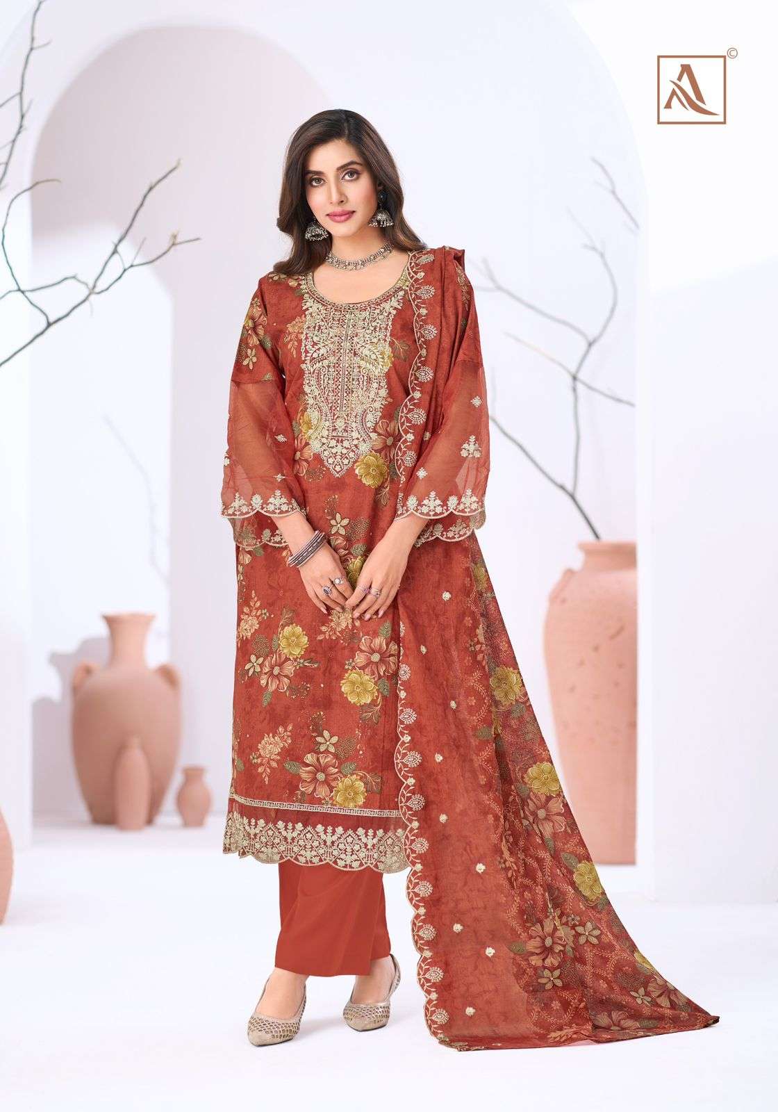 ALOK SUITS MITHAI COTTON PRINT WITH FANCY EMBROIDERY WORK SUIT