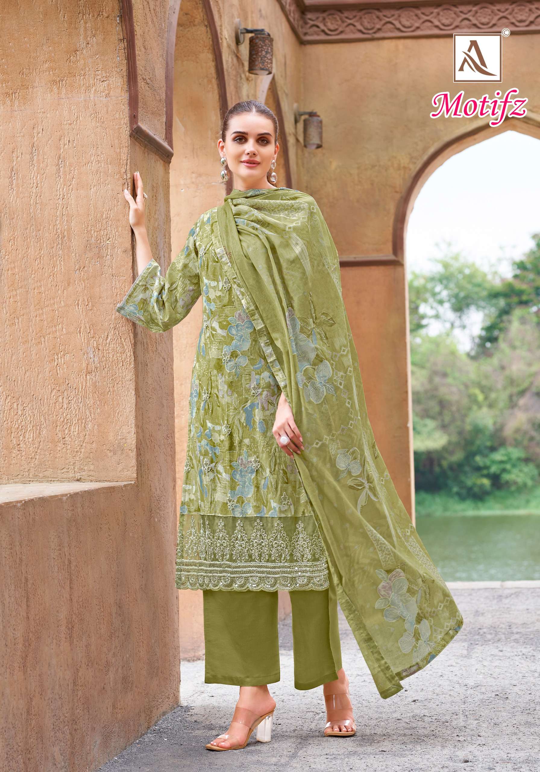 ALOK SUITS MOTIFZ COTTON PRINT WITH FANCY EMBROIDERY WORK SUIT