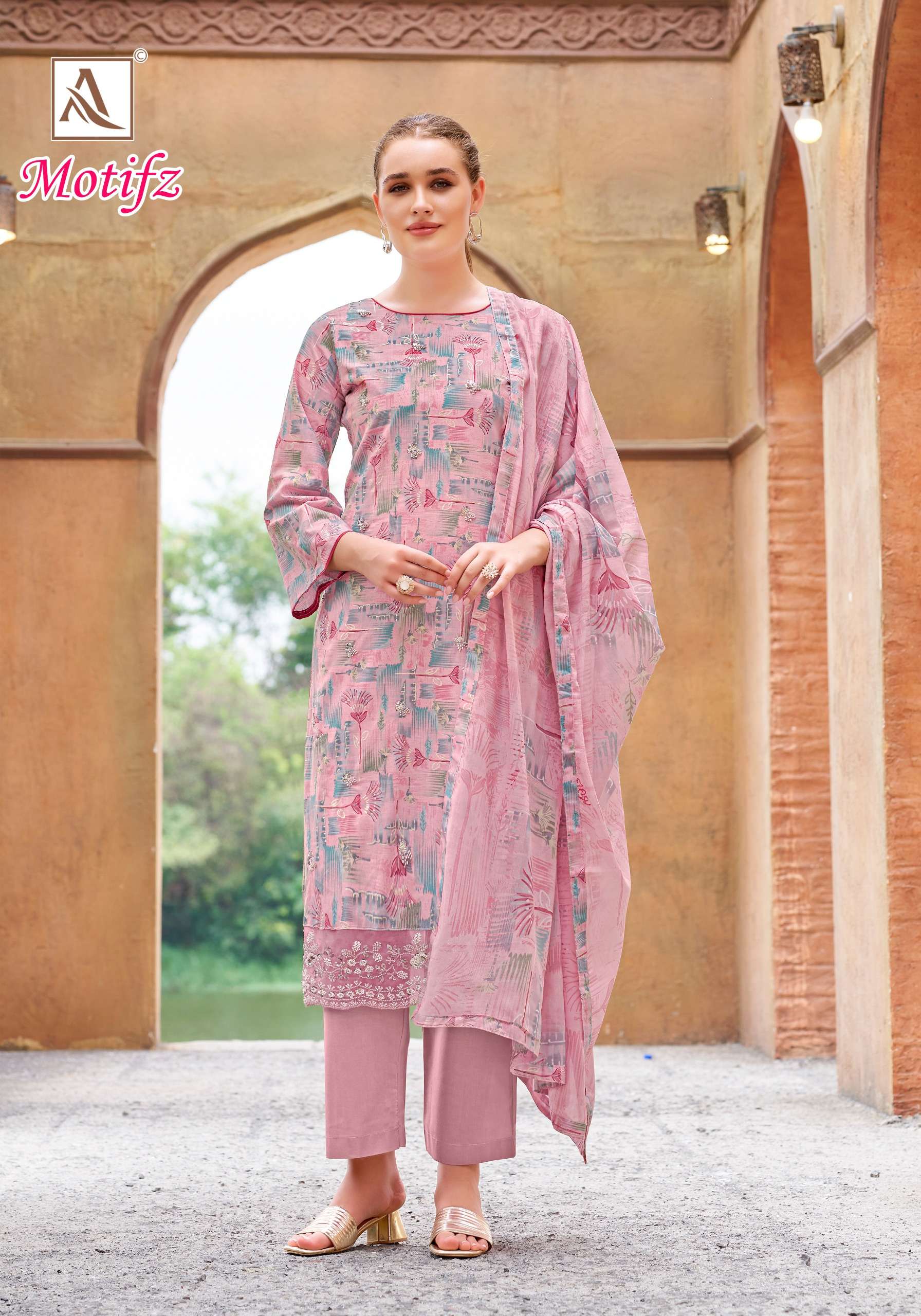 ALOK SUITS MOTIFZ COTTON PRINT WITH FANCY EMBROIDERY WORK SUIT