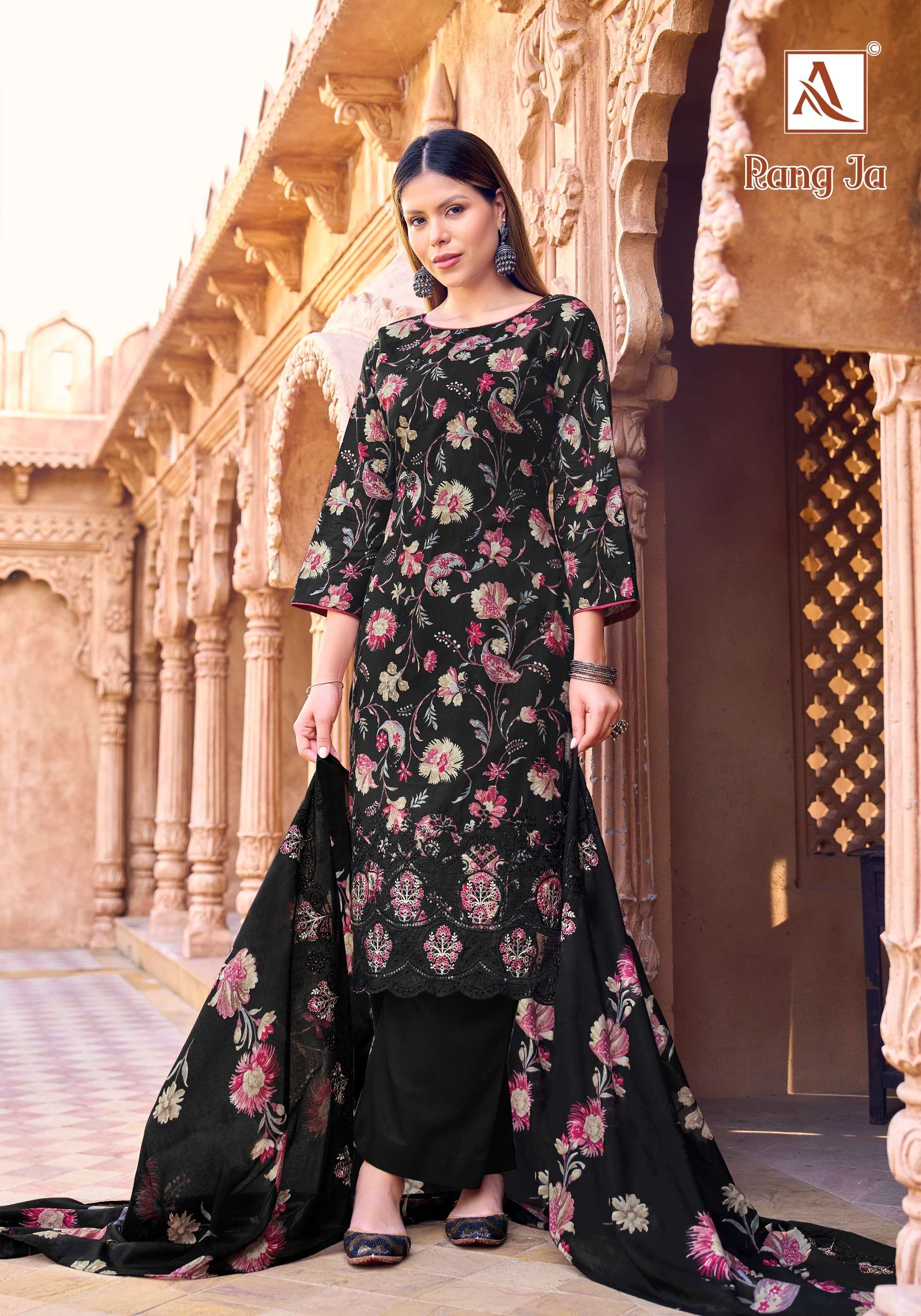 ALOK SUITS RANG JA COTTON DIGITAL PRINTS WITH FANCY WORK SUIT